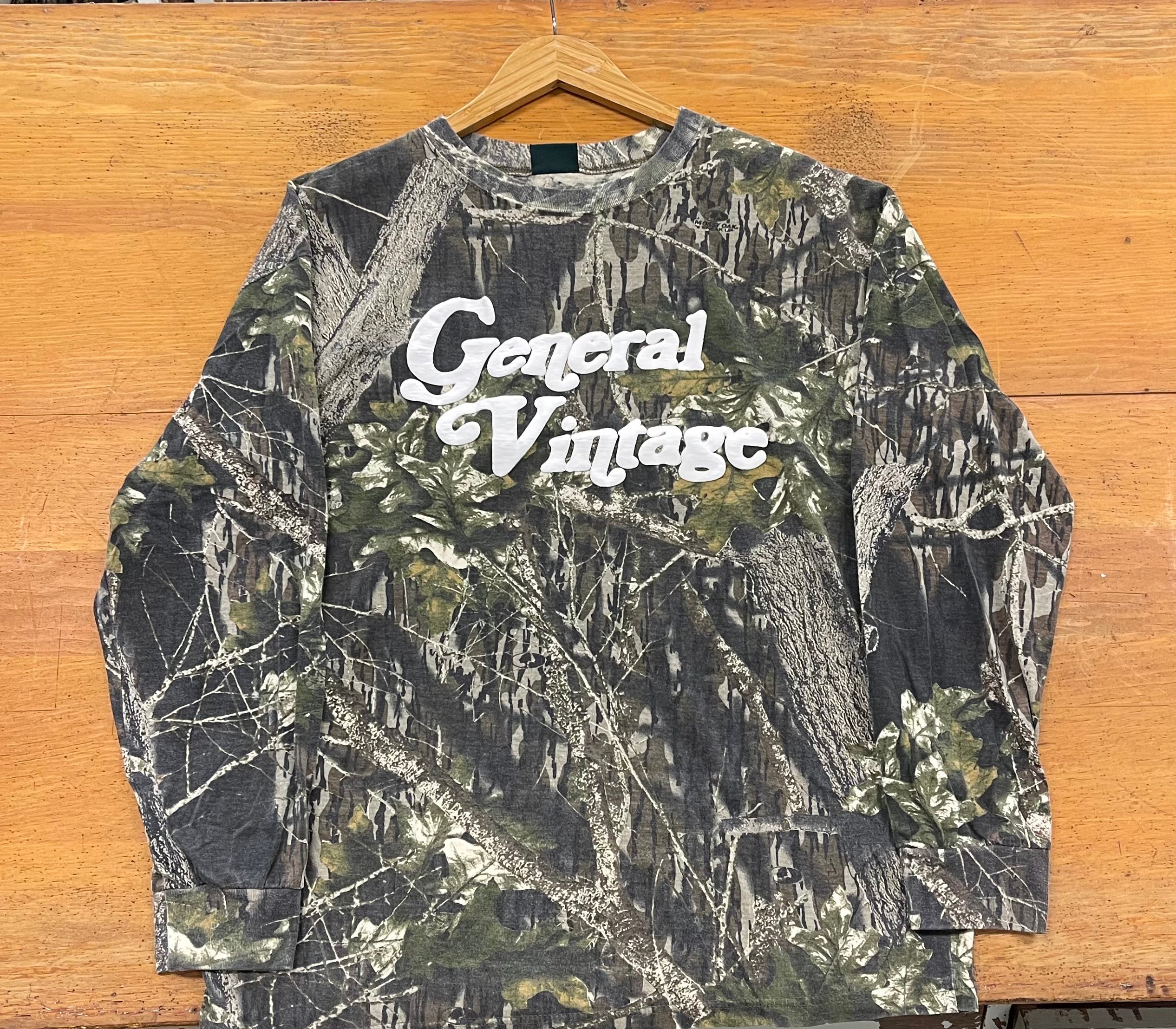 General Vintage Camo Puff Print Long Sleeve Shirt (XXL)