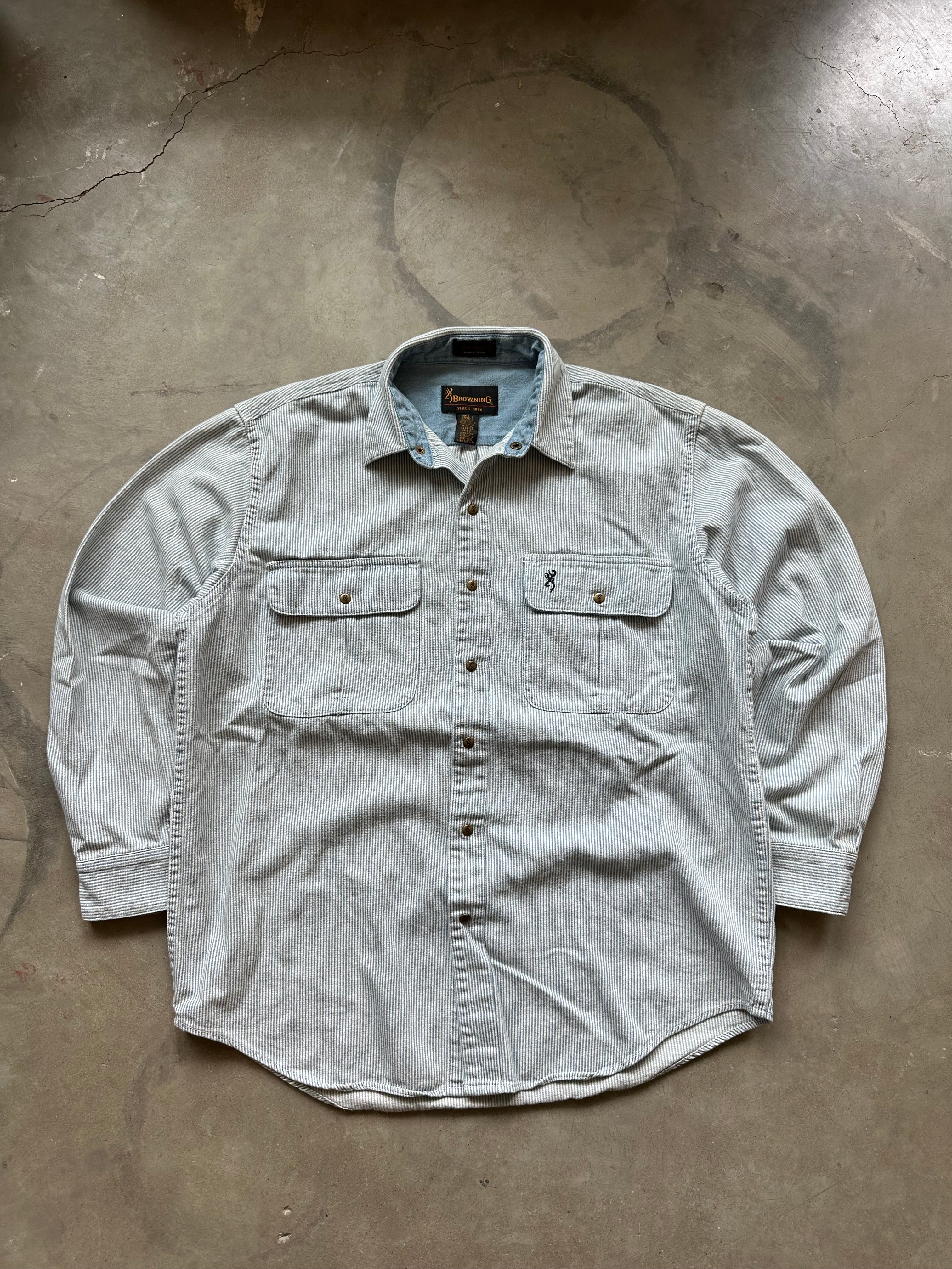 Vintage Browning Pinstripe Button Up (L)
