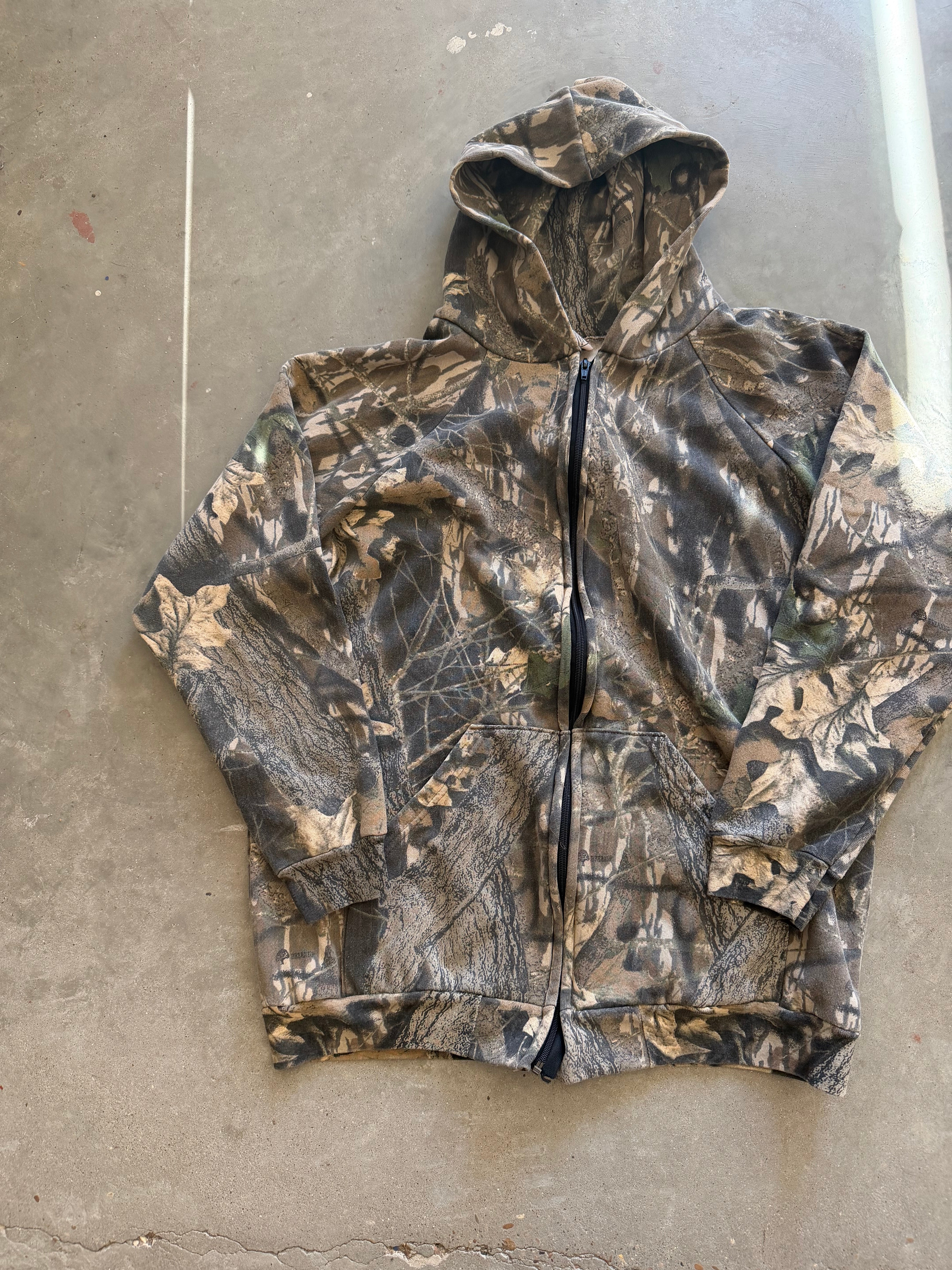 Vintage Mossy Oak Breakup Camo Hoodie (XL)