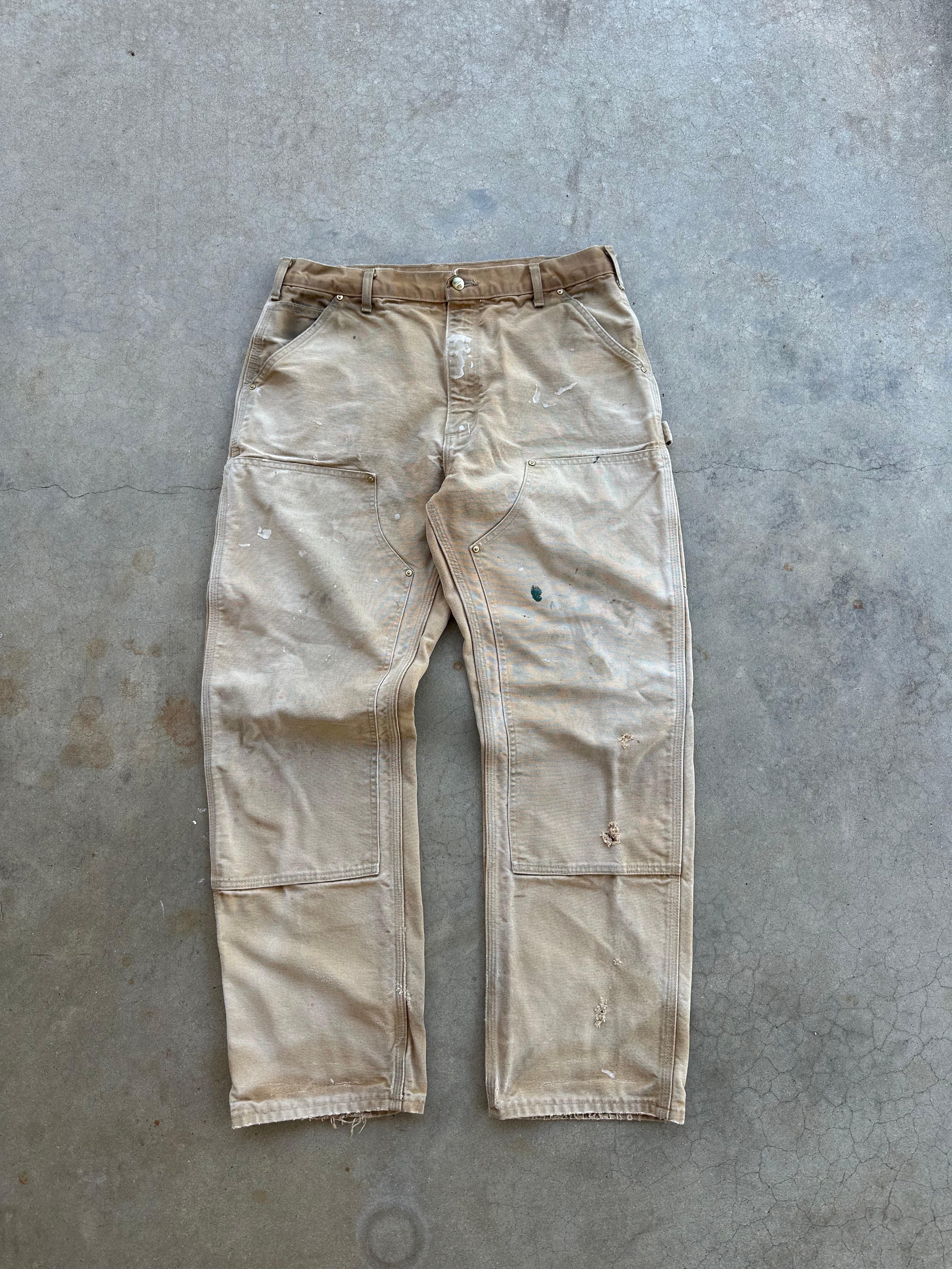 Vintage Thrashed Carhartt Double Knee Pants (35x30.5)