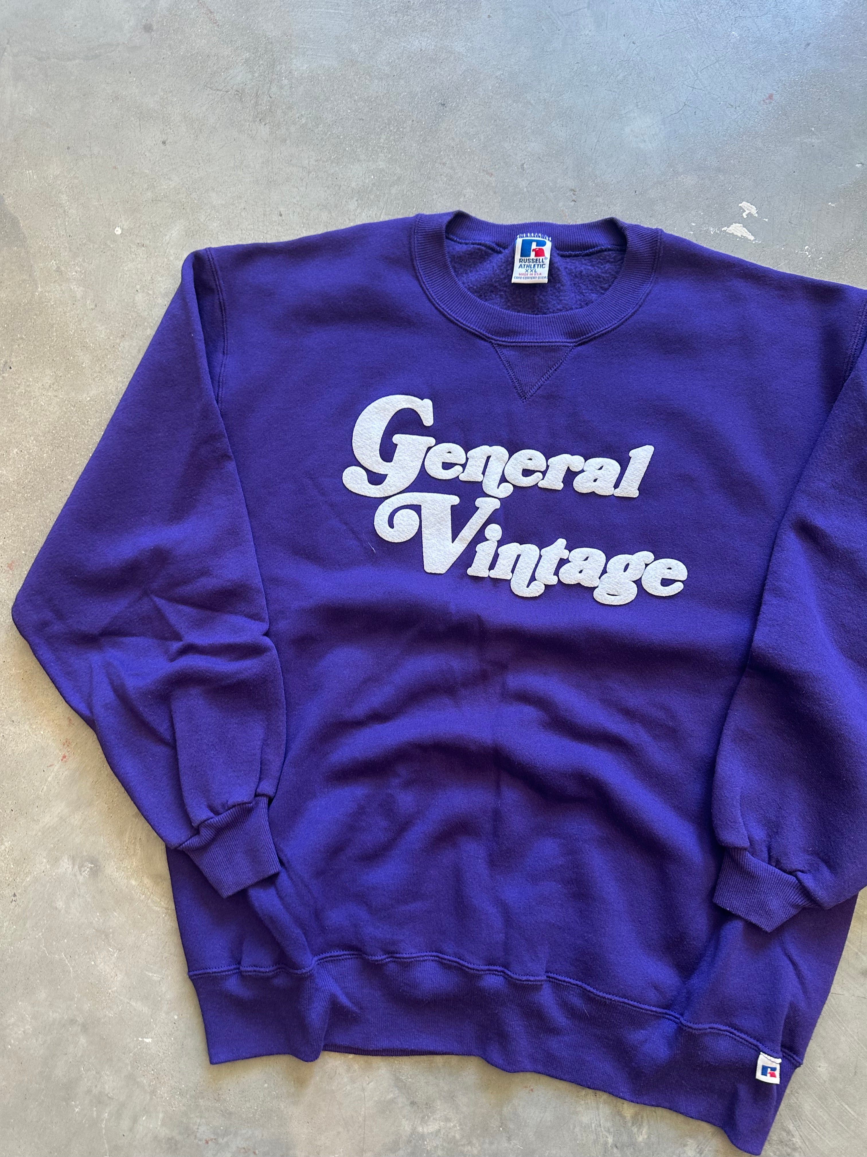 General Vintage Puff Print Crewneck (L)