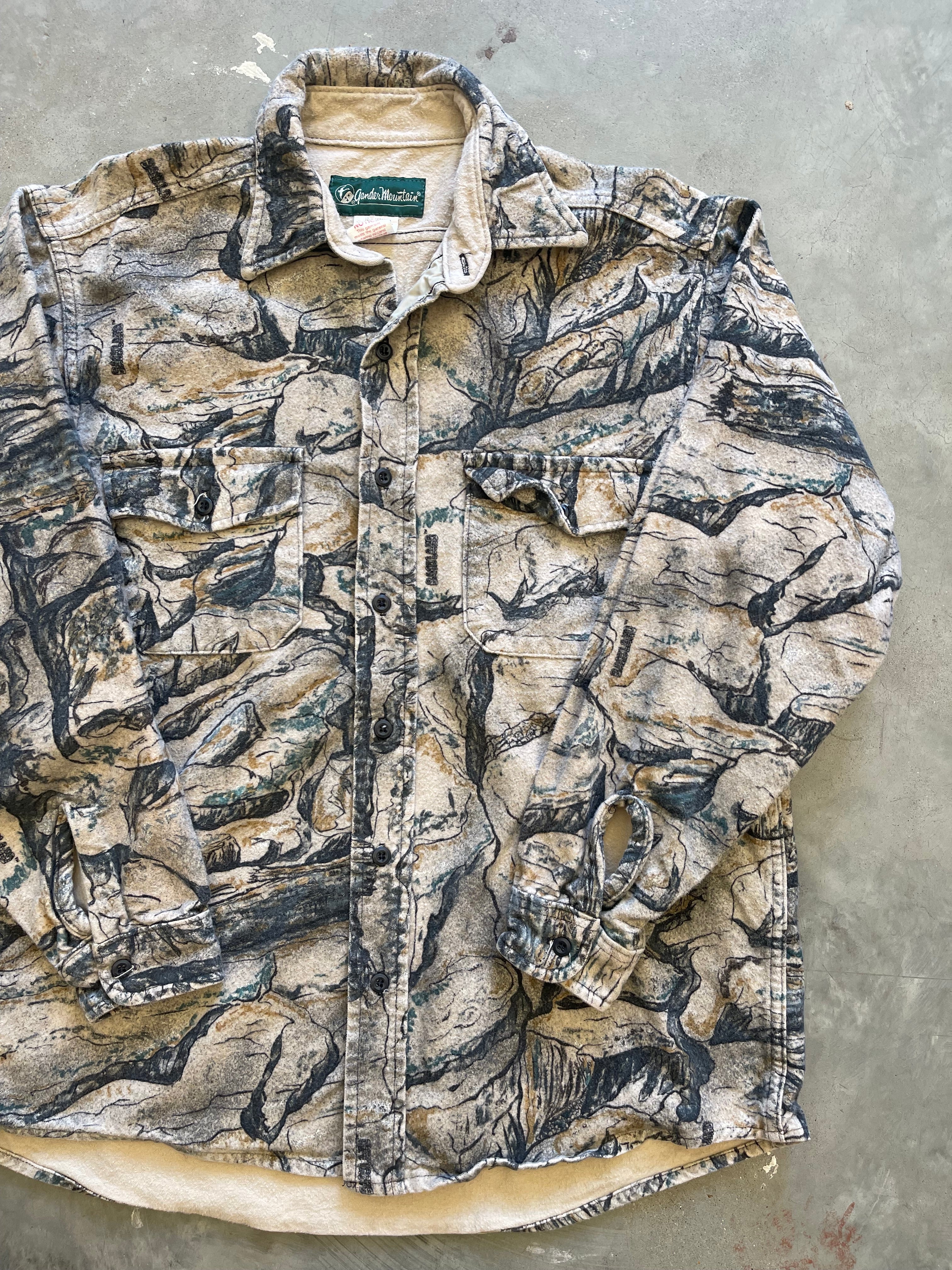 1990’s Gander Mountain Badlands Camo Chamois Shirt (L)