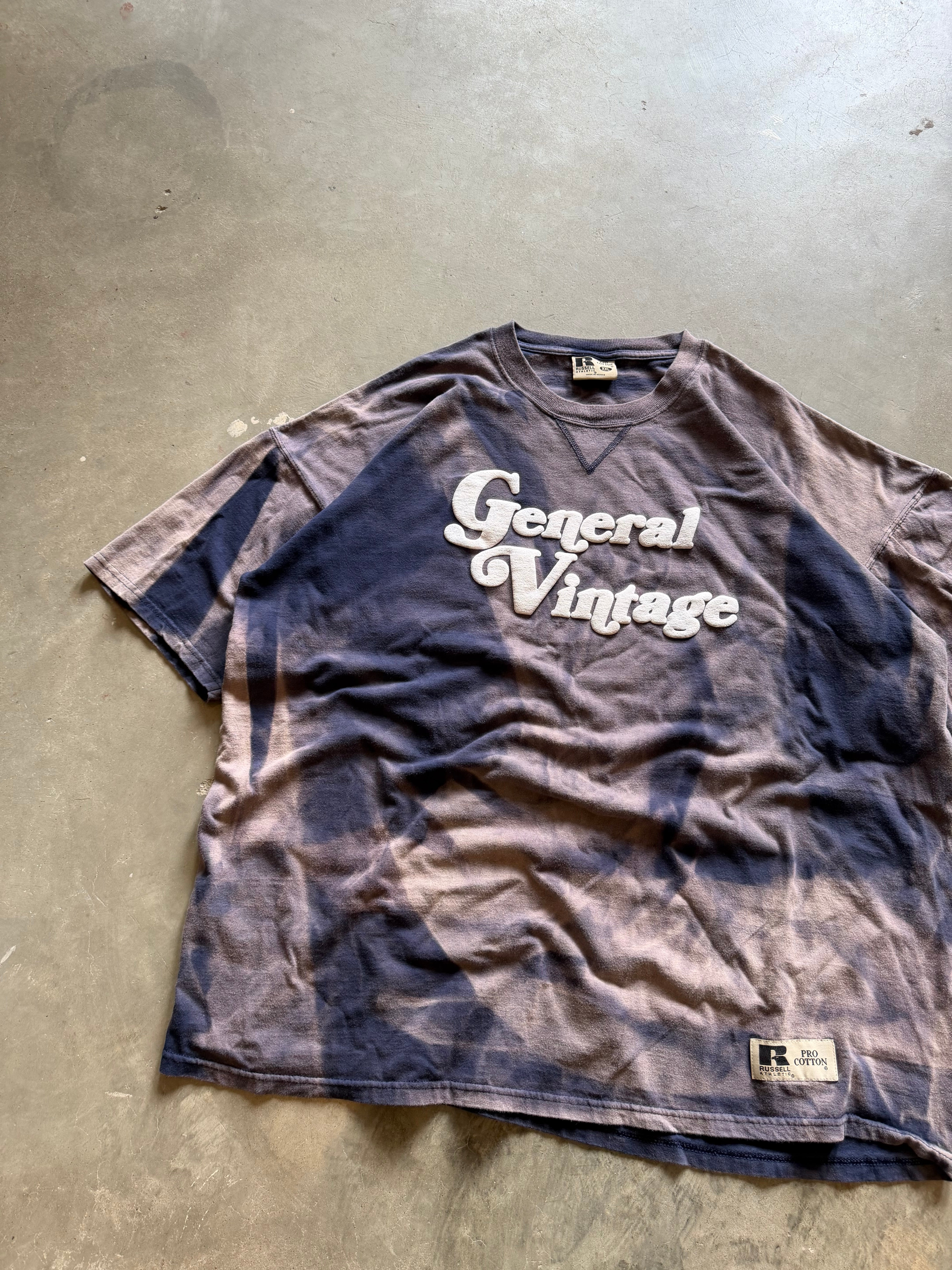 General Vintage Sunfaded Puff Print T-Shirt (2XL)
