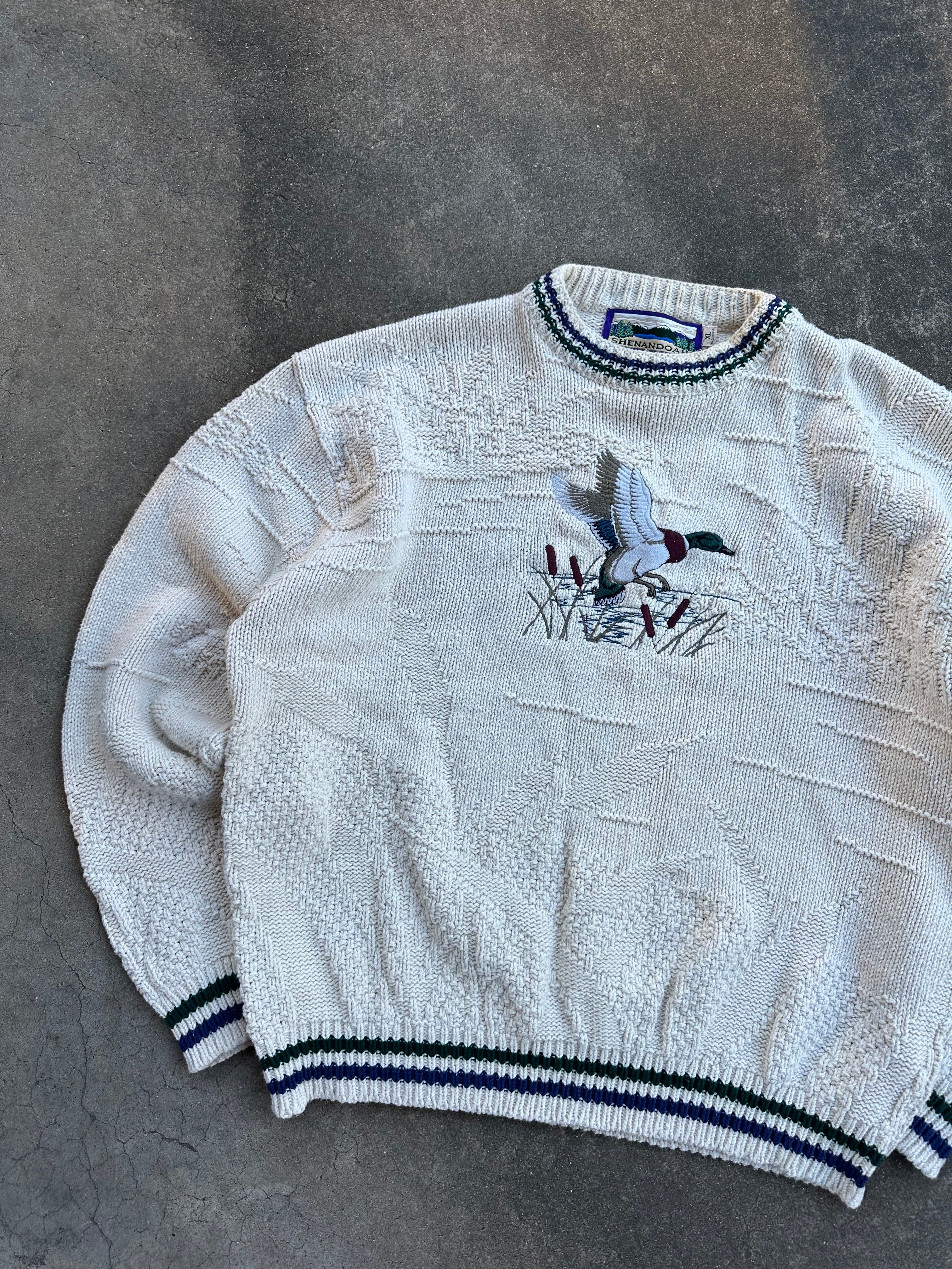 Vintage Duck Embroidered Sweater (XL)