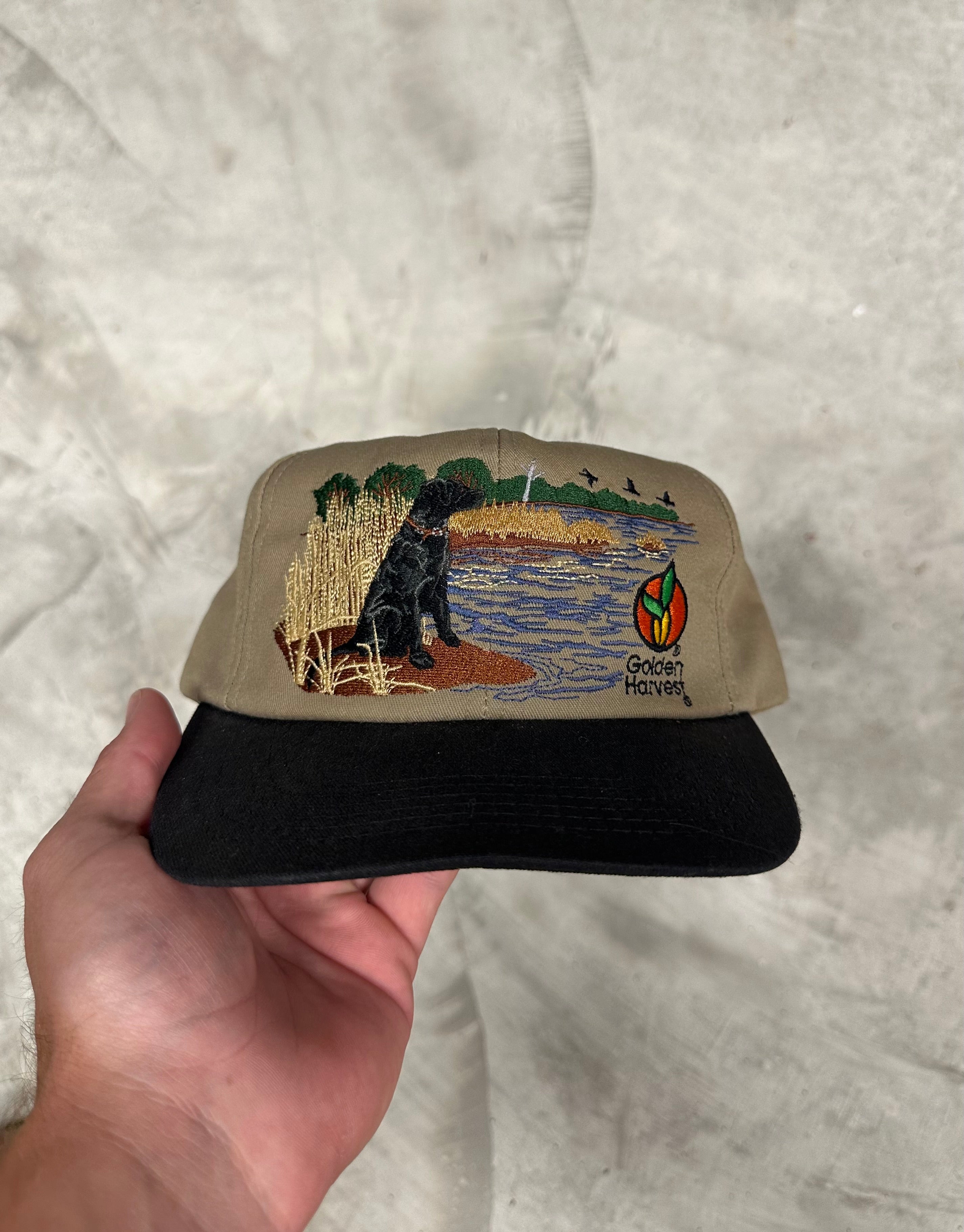 1990s Golden Harvest Black Lab Snapback