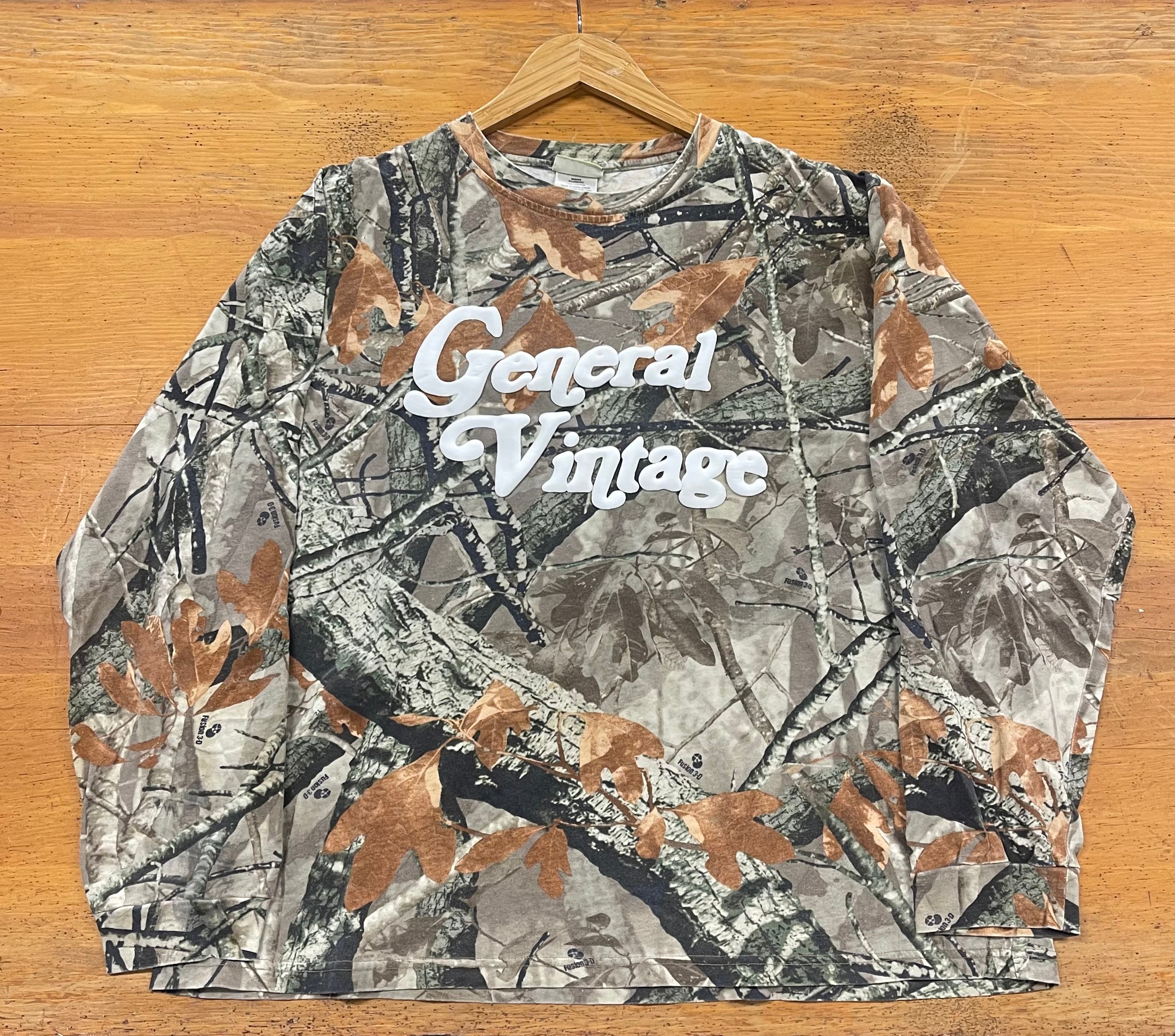 General Vintage Camo Puff Print Long Sleeve Shirt (XL)