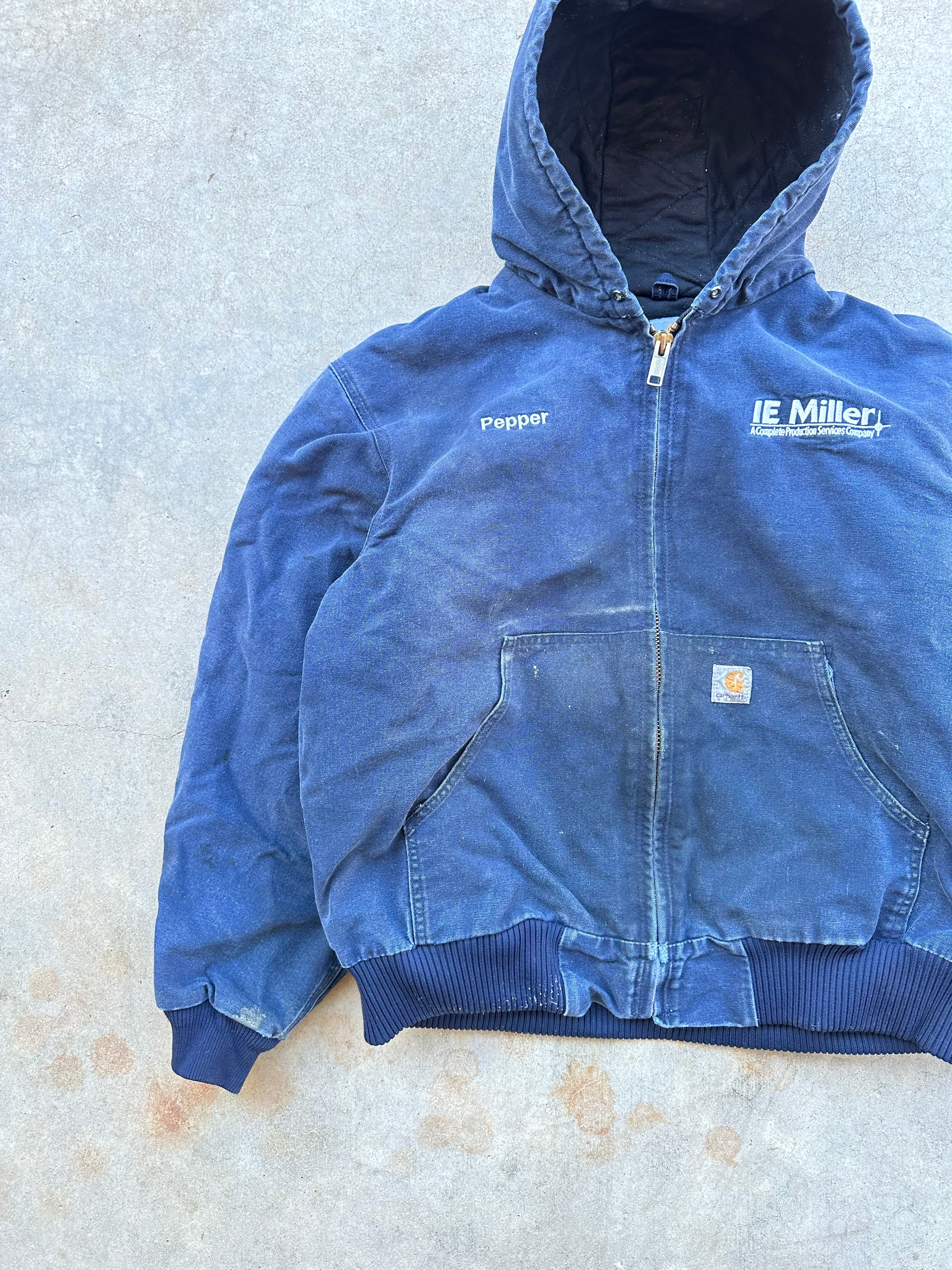 Vintage Distressed Carhartt Hooded Jacket (XL)