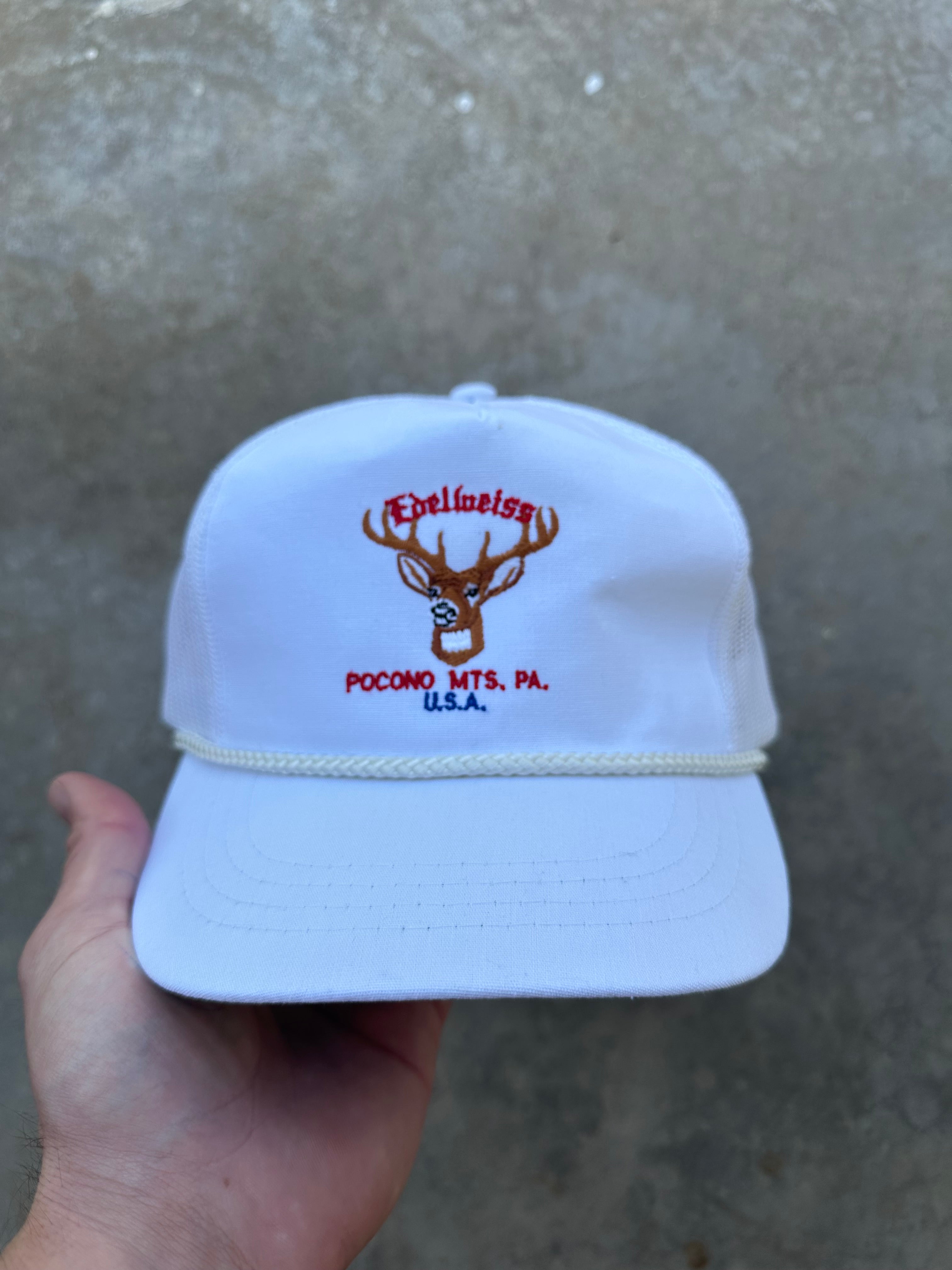 1980s Pocono Mountains Deer Rope Hat