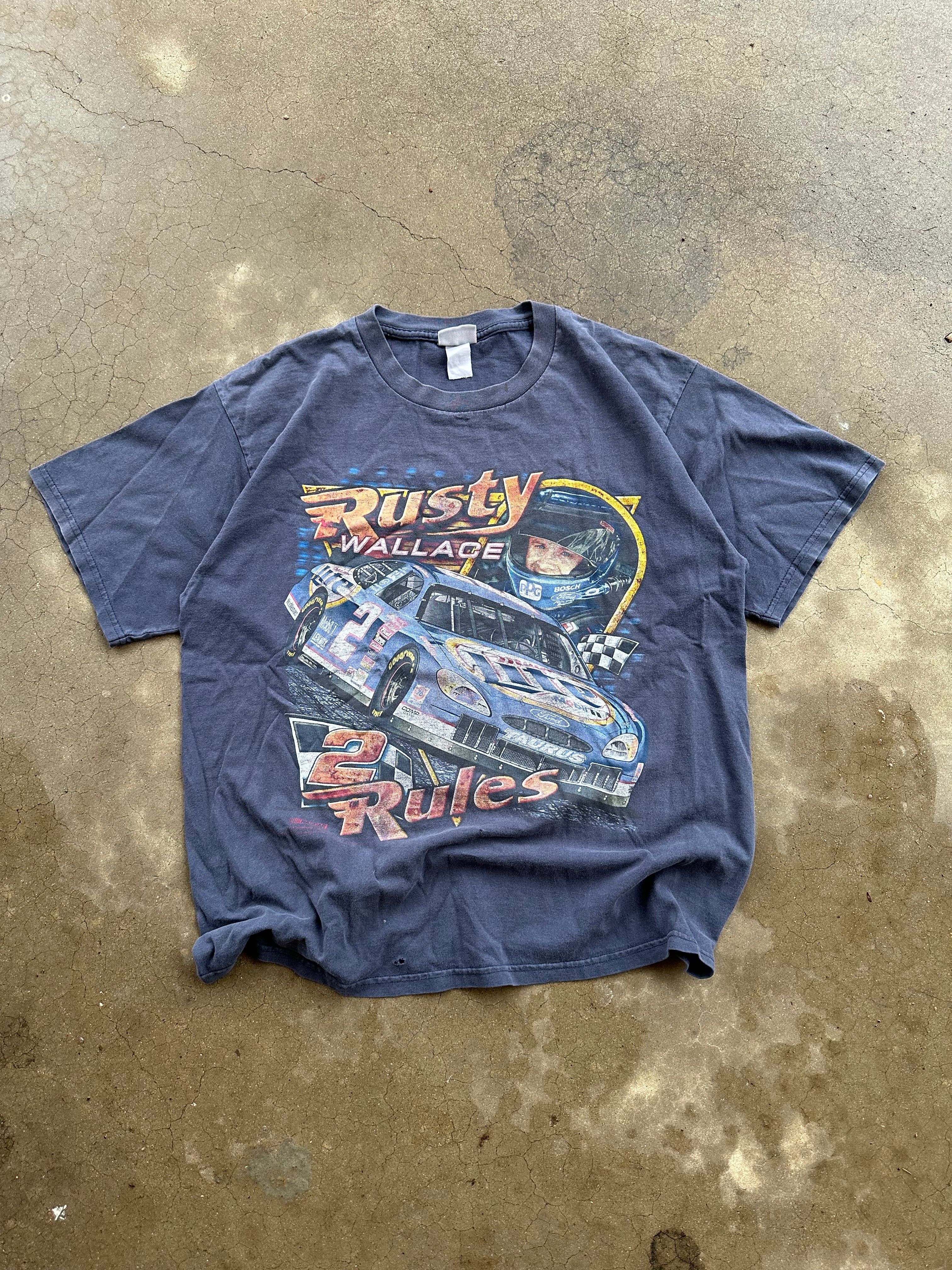 Vintage Faded/Thrashed Rusty Wallace T-Shirt