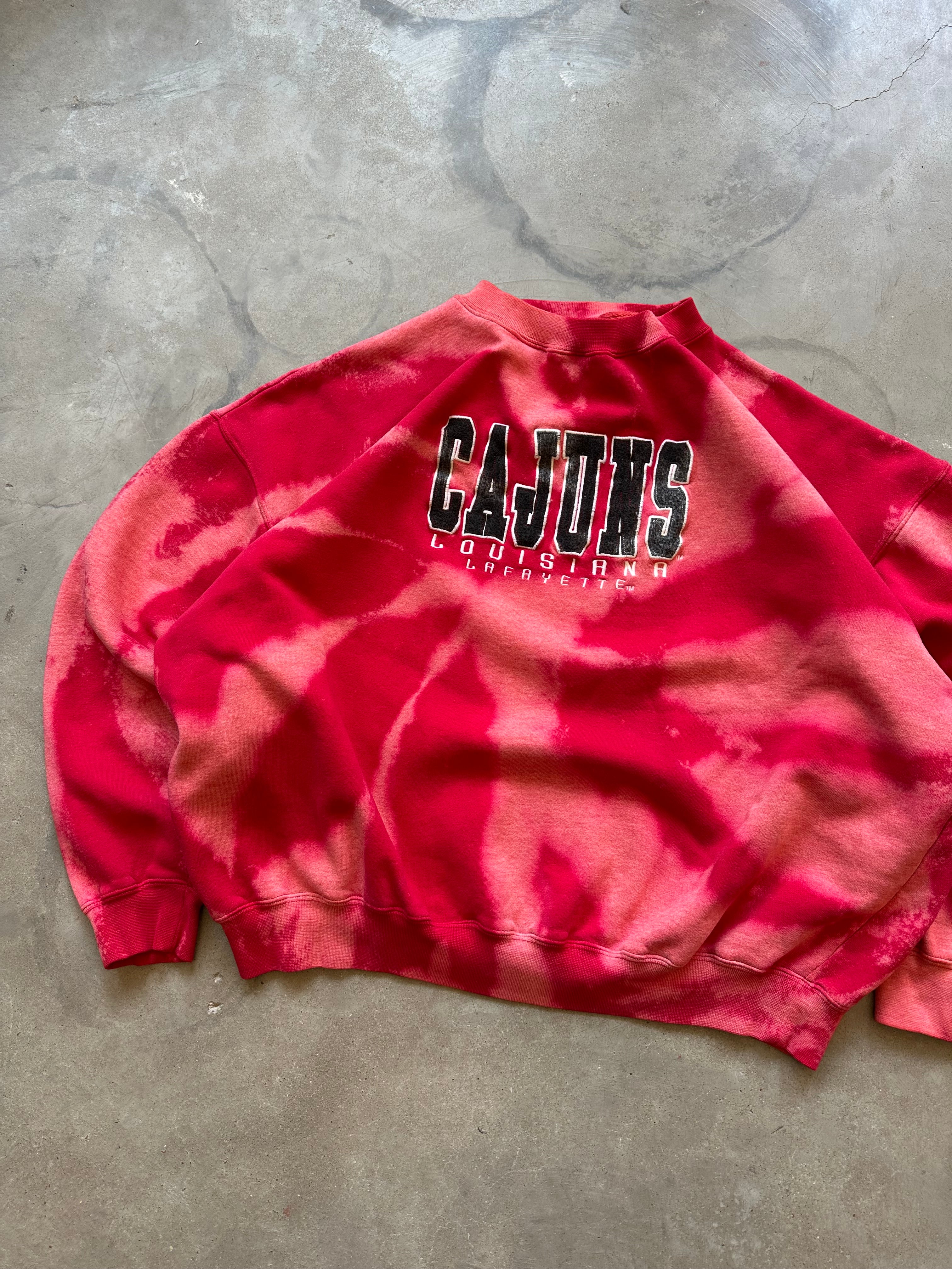 Vintage Sunbleached UL Ragin Cajuns Crewneck (XXL)