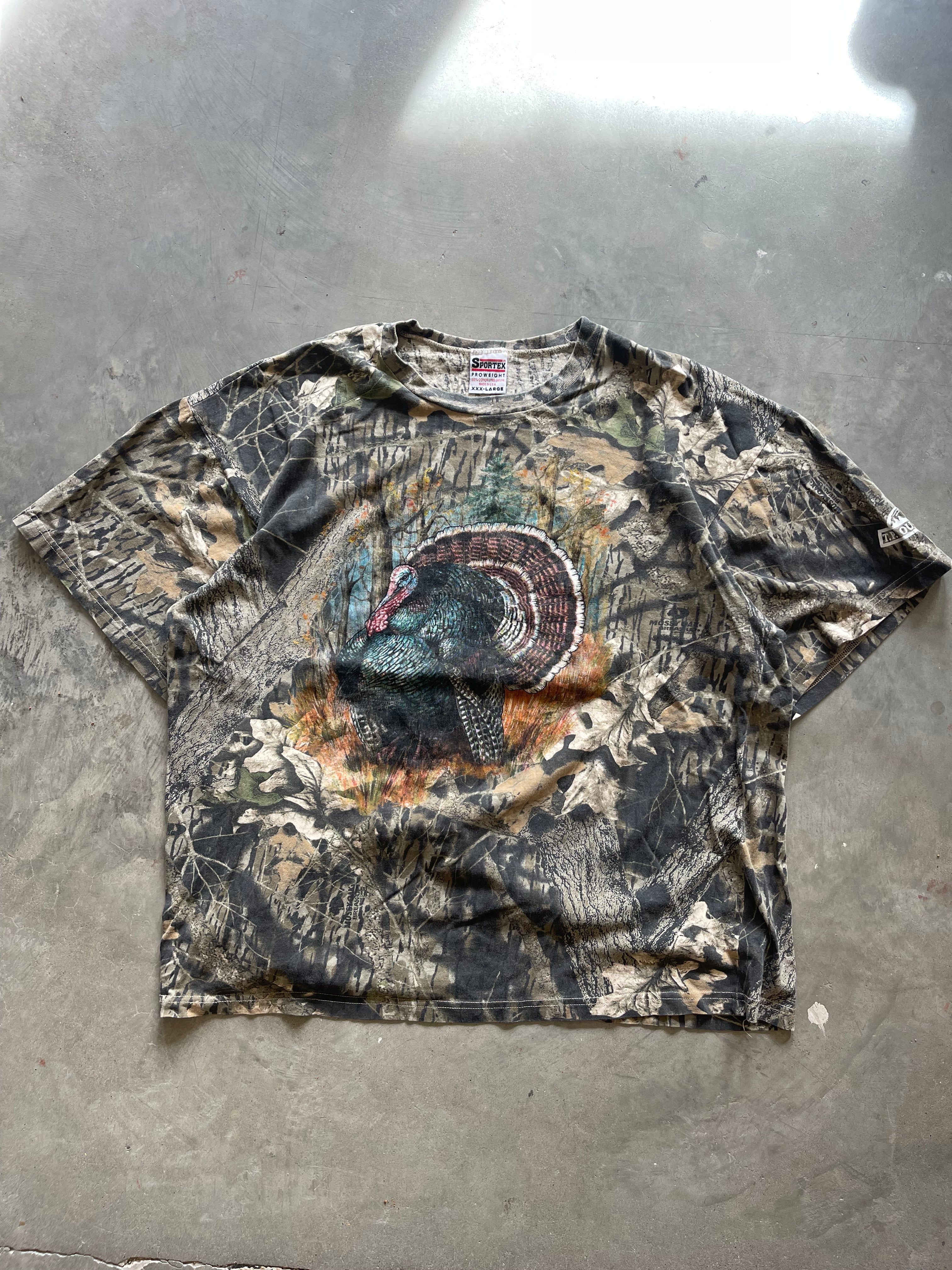 Vintage Mossy Oak Camo Turkey T-Shirt (3XL)