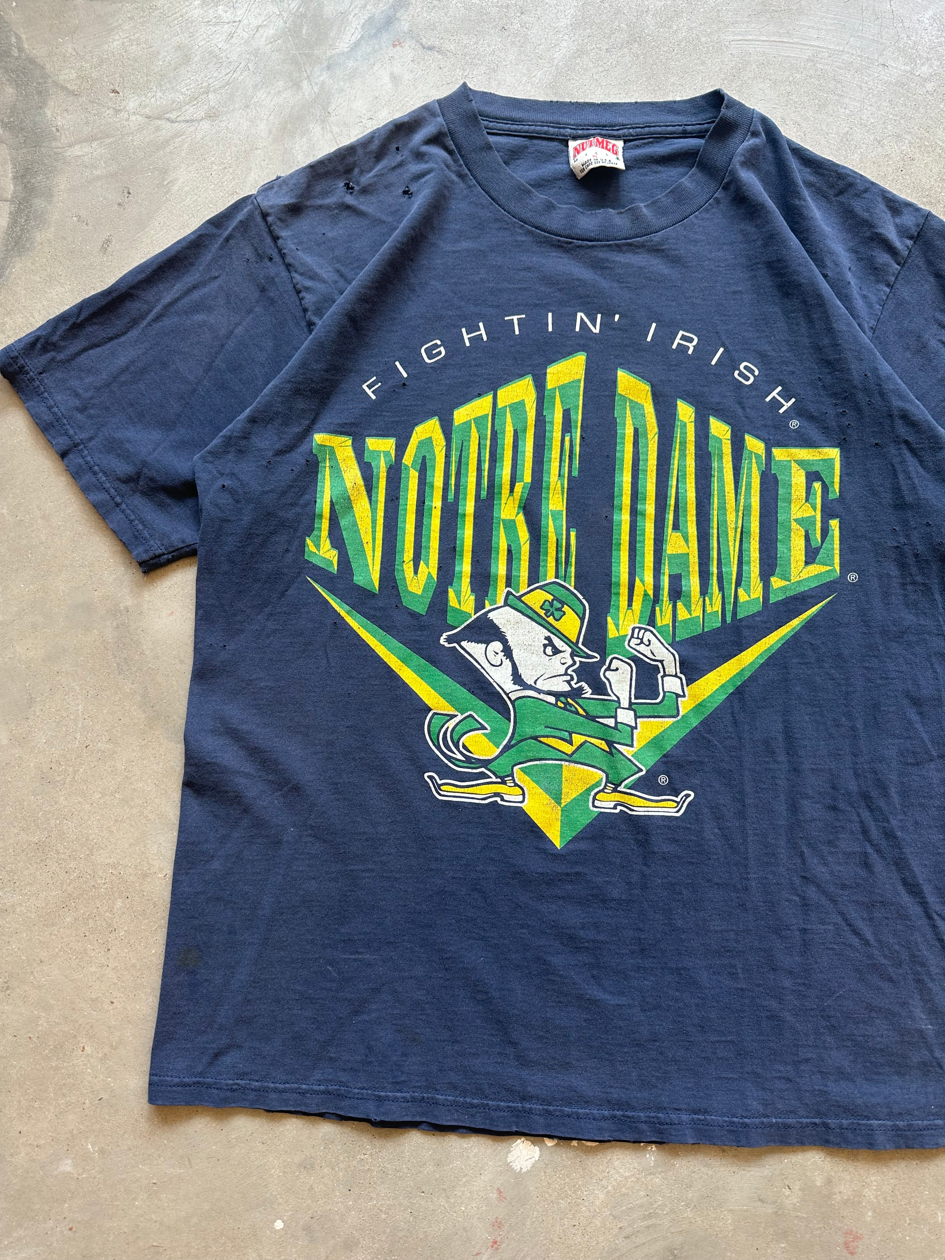 1990s Thrashed Notre Dame T-Shirt (L/XL)