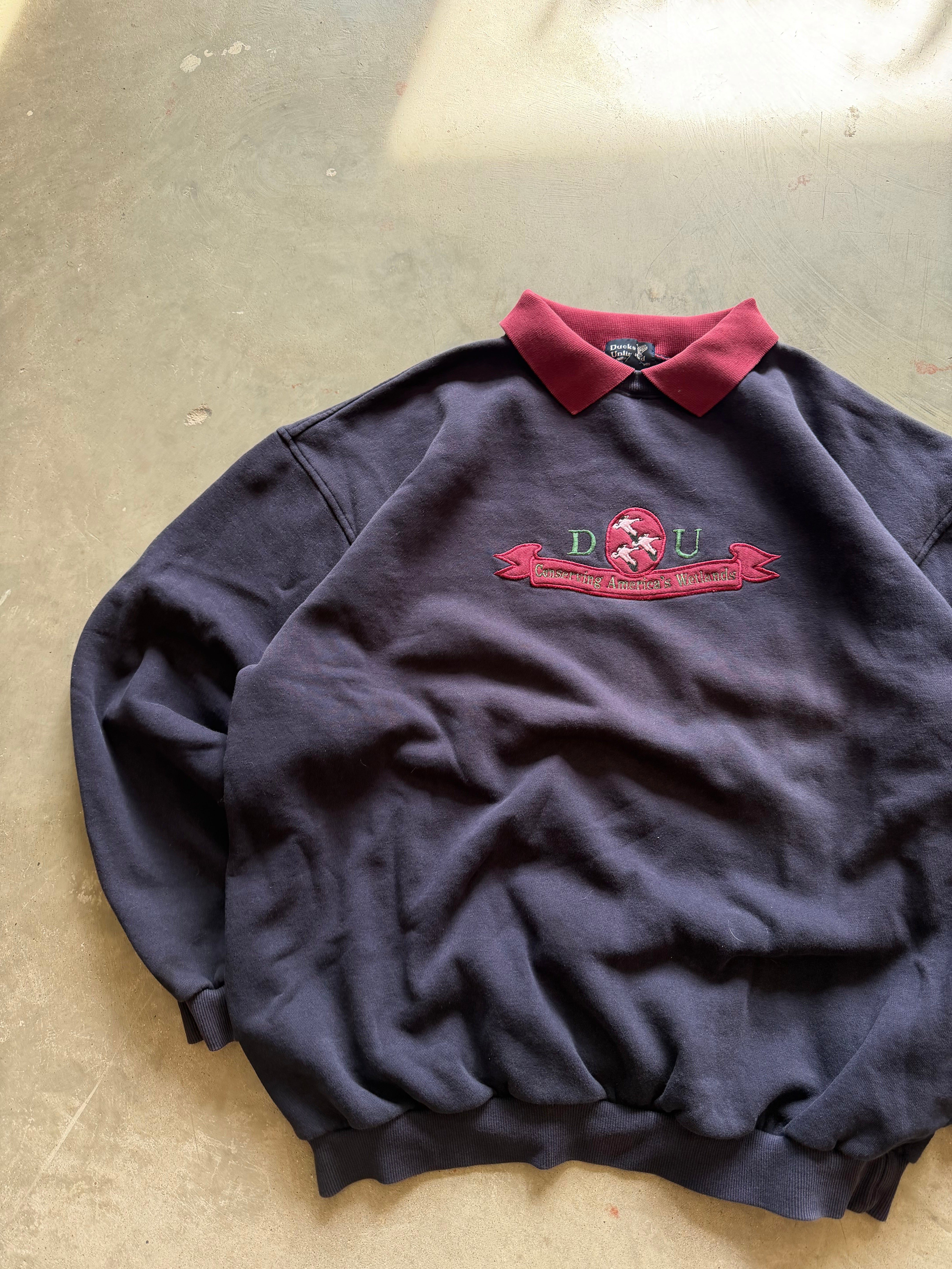 Vintage Ducks Unlimited Collard Crewneck (XL)