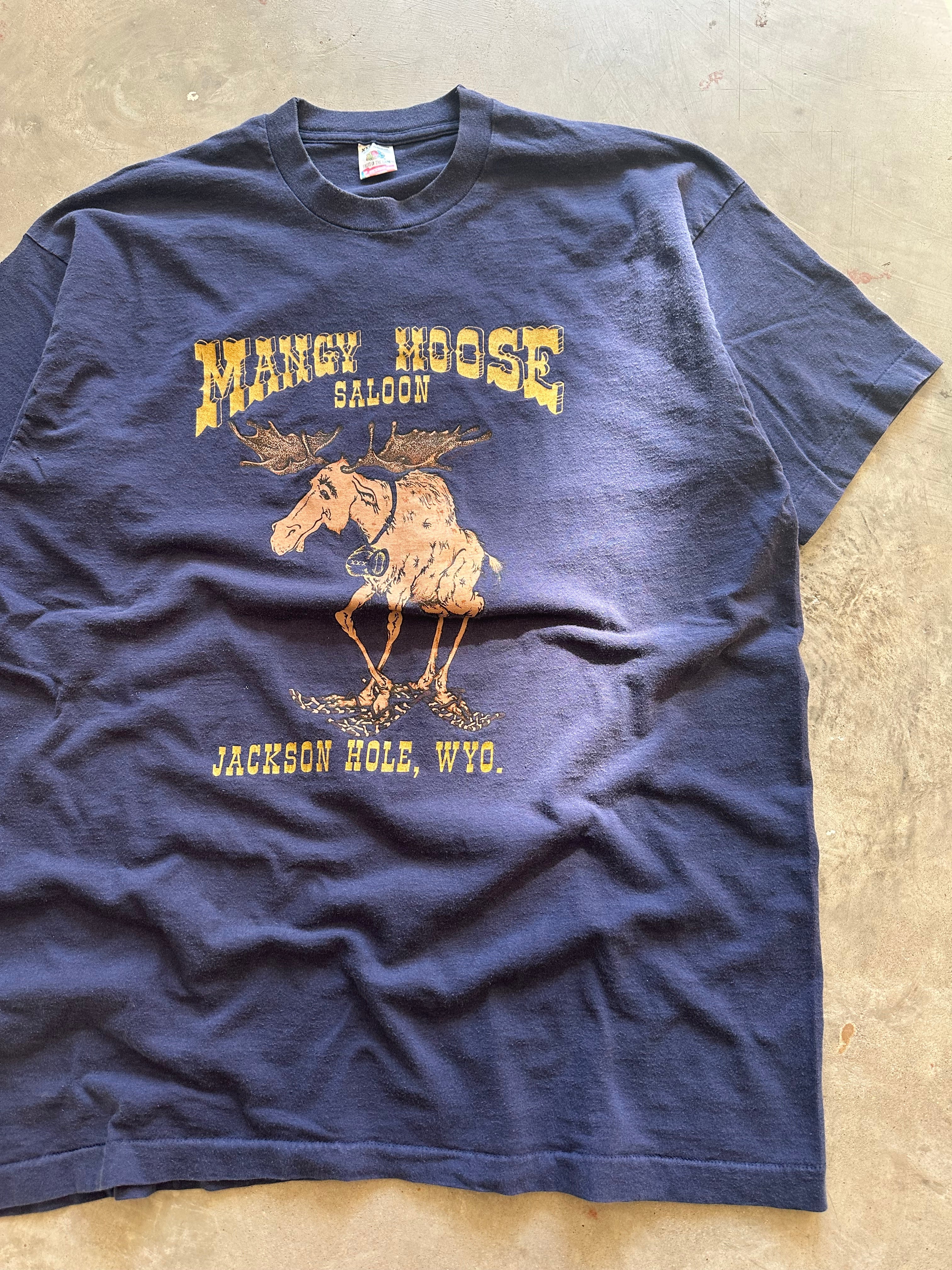 Vintage Mangy Moose Saloon T-Shirt (2XL)