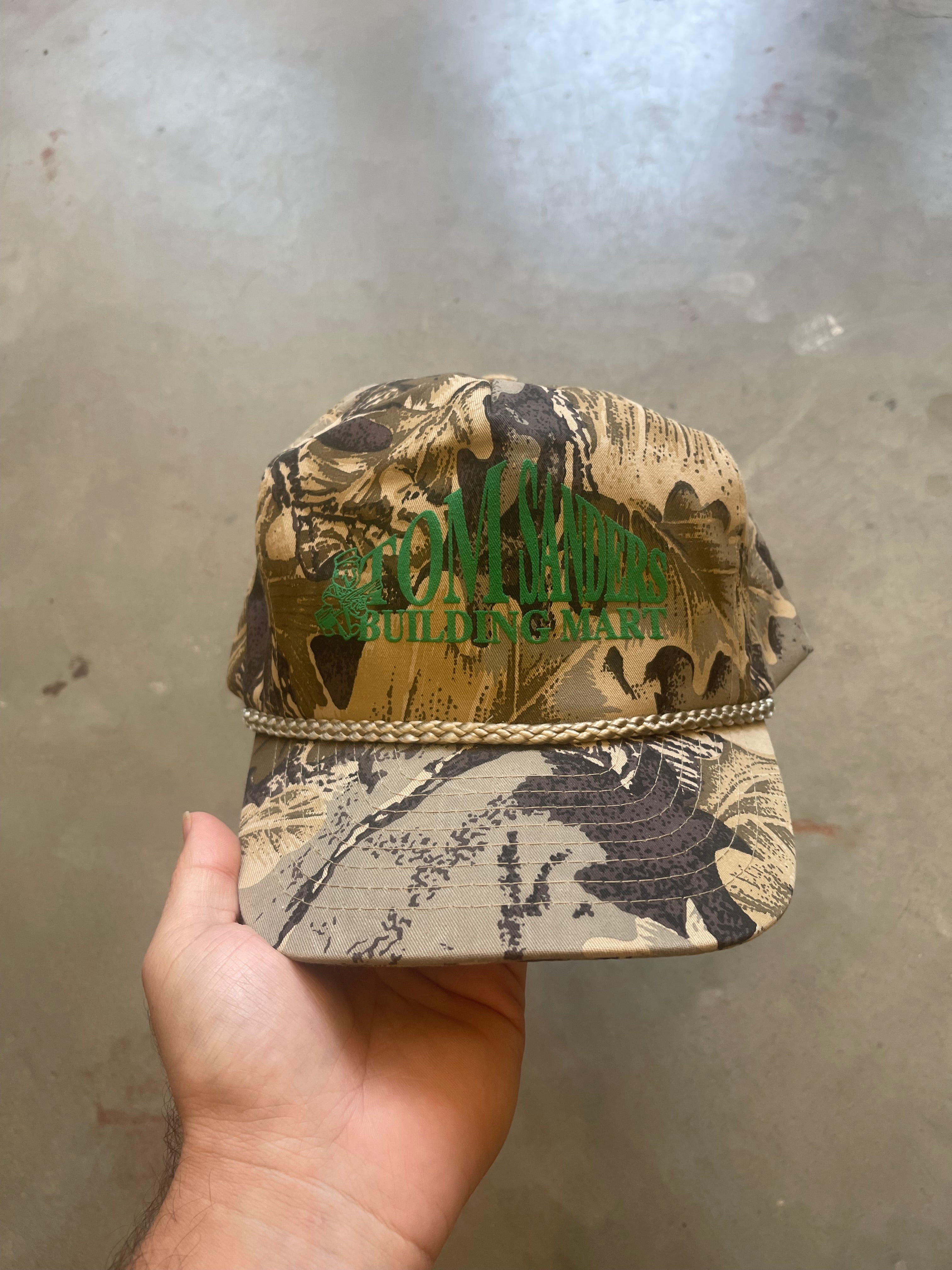 Vintage Camo Tom Sanders Building Mart Hat