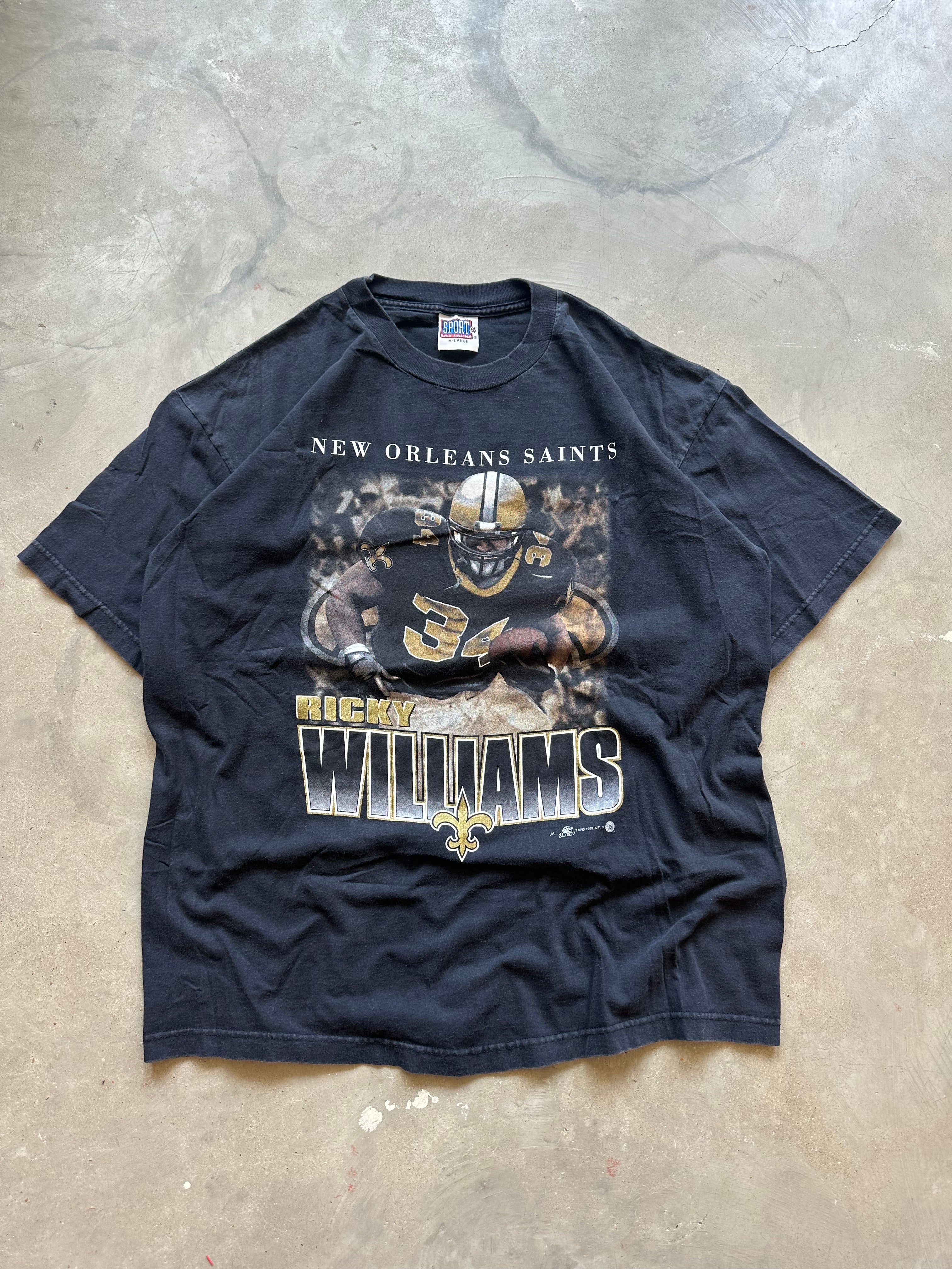 1999 New Orleans Saints Ricky Williams T-Shirt (XL)