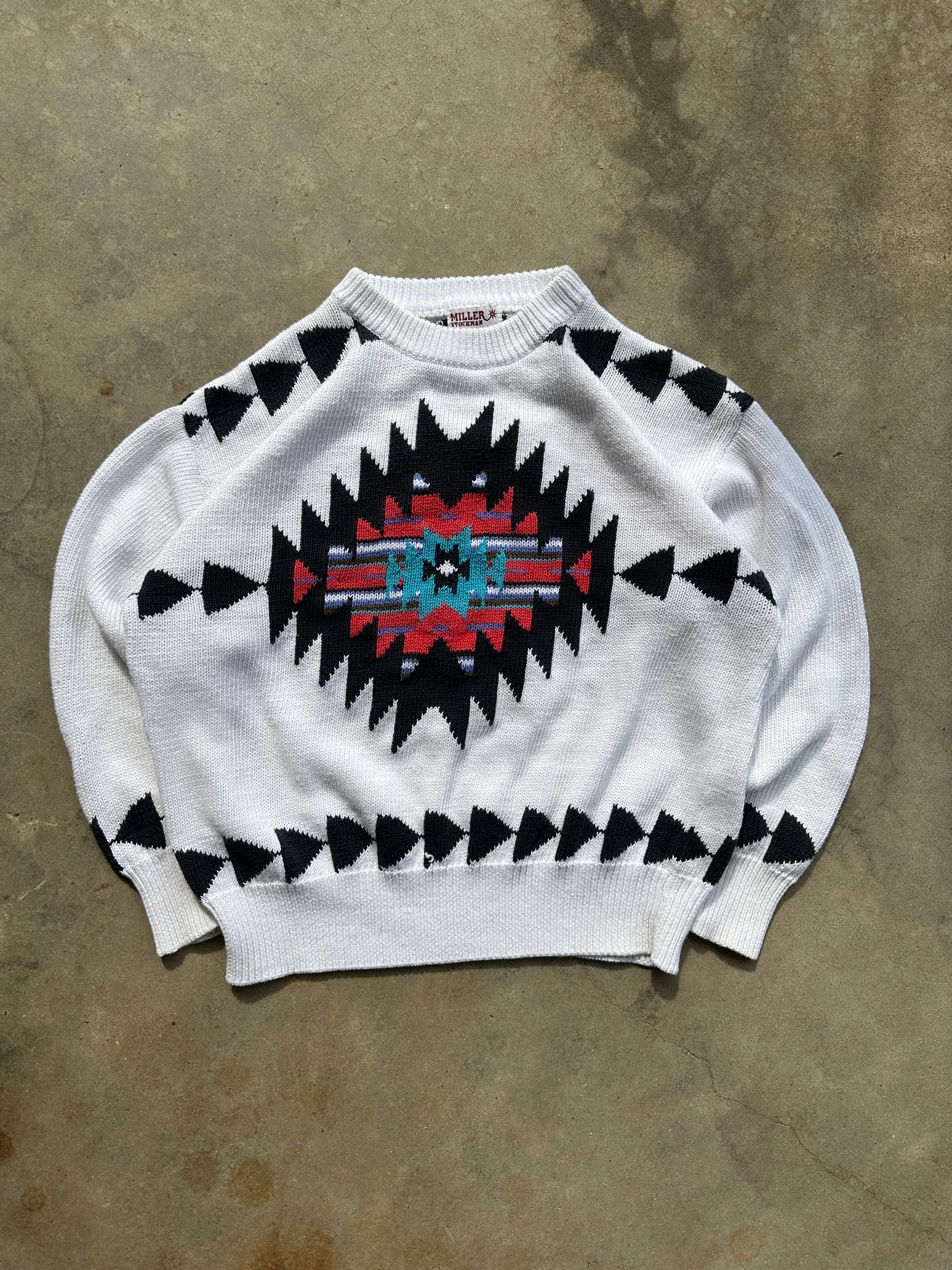 1980s Western Living Aztec Sweater (M)