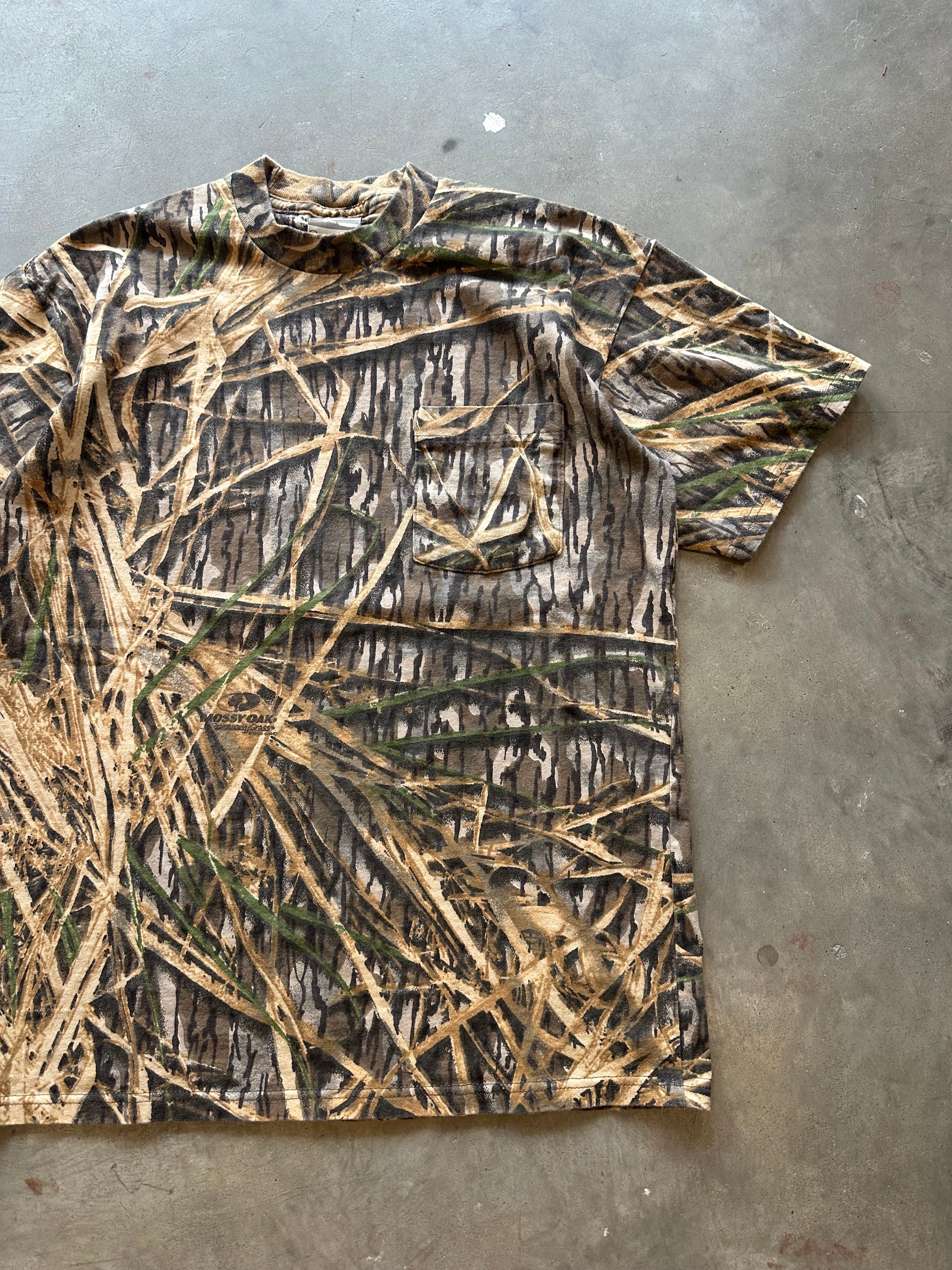 Vintage Jerzees Mossy Oak Shadowgrass Camo T-Shirt (M)