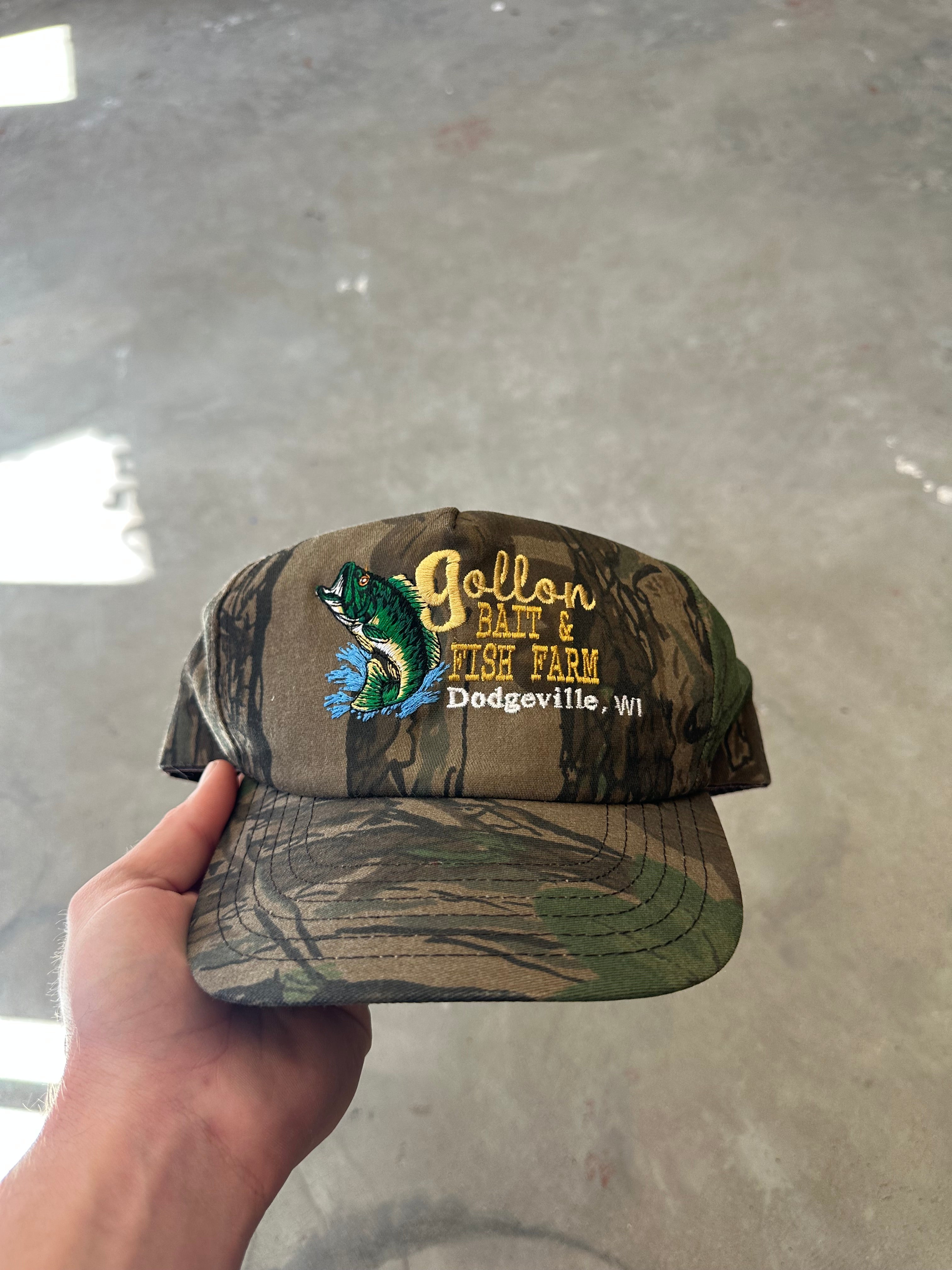 Vintage Gollon Fish Farm Camo Hat