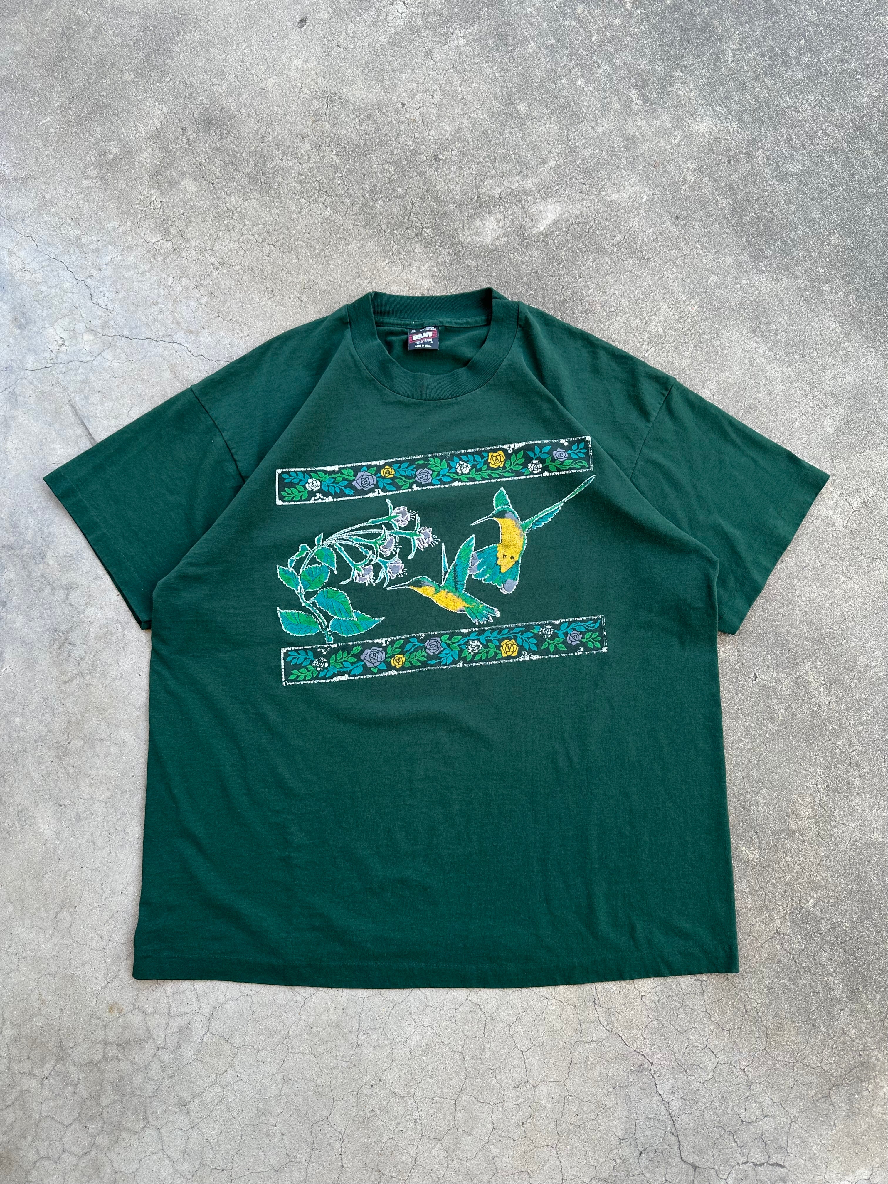 1990s Faded Butterfly Boxy T-Shirt (XL)