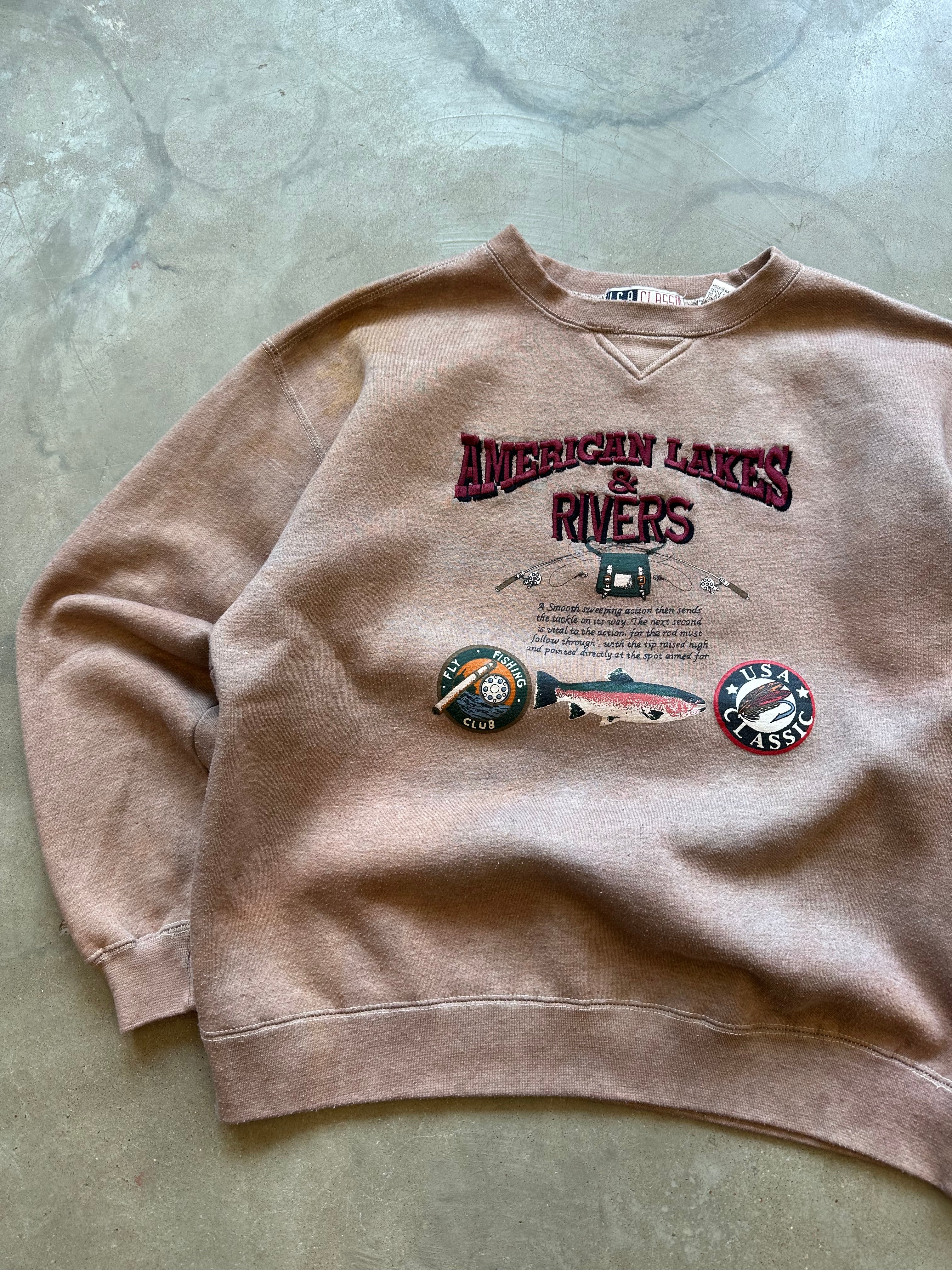1990s American Lakes & Rivers Overdyed Crewneck (L)