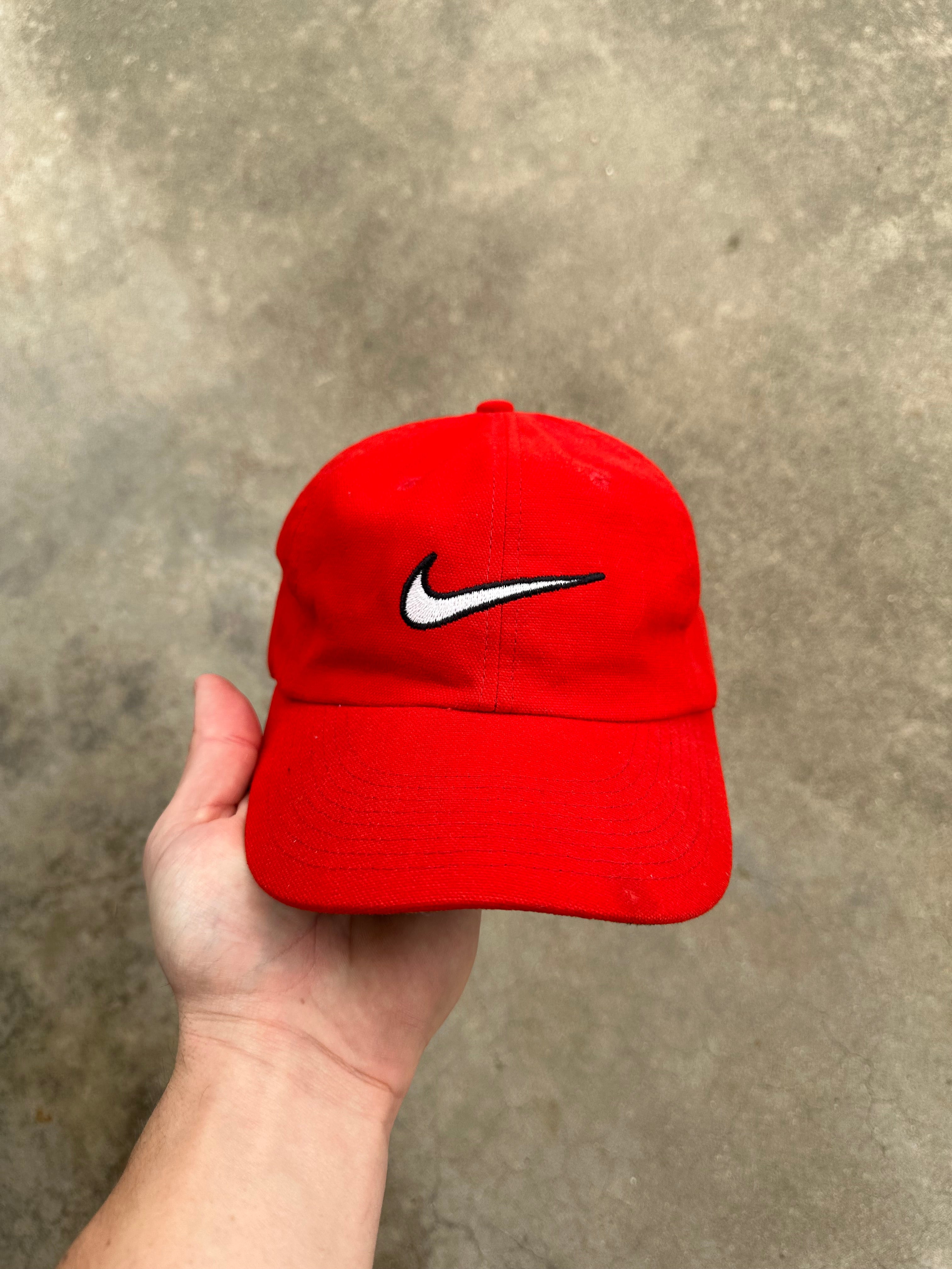 1990s Nike Red Adjustable Hat