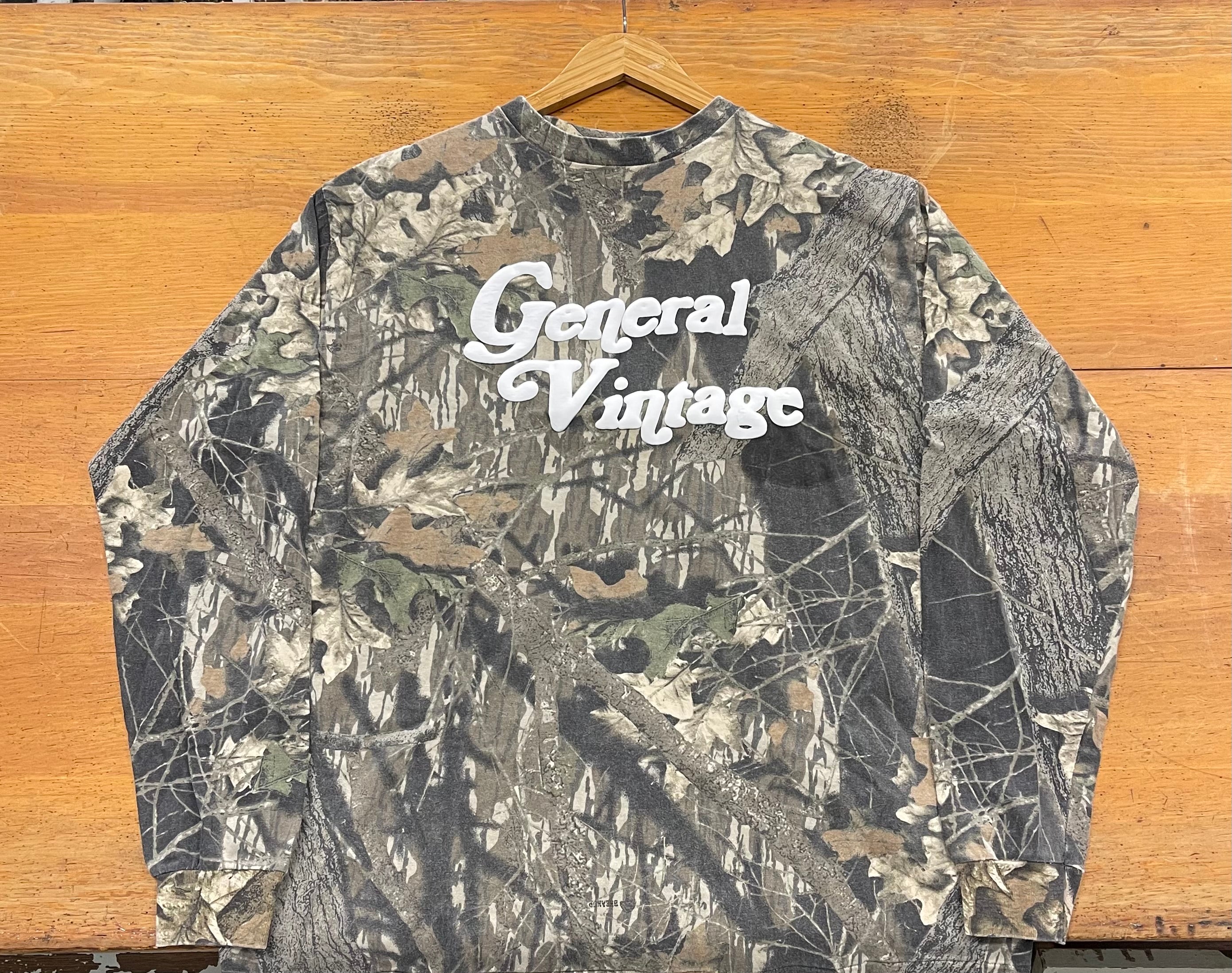 General vintage Camo Puff Print Long Sleeve Shirt (XXL)