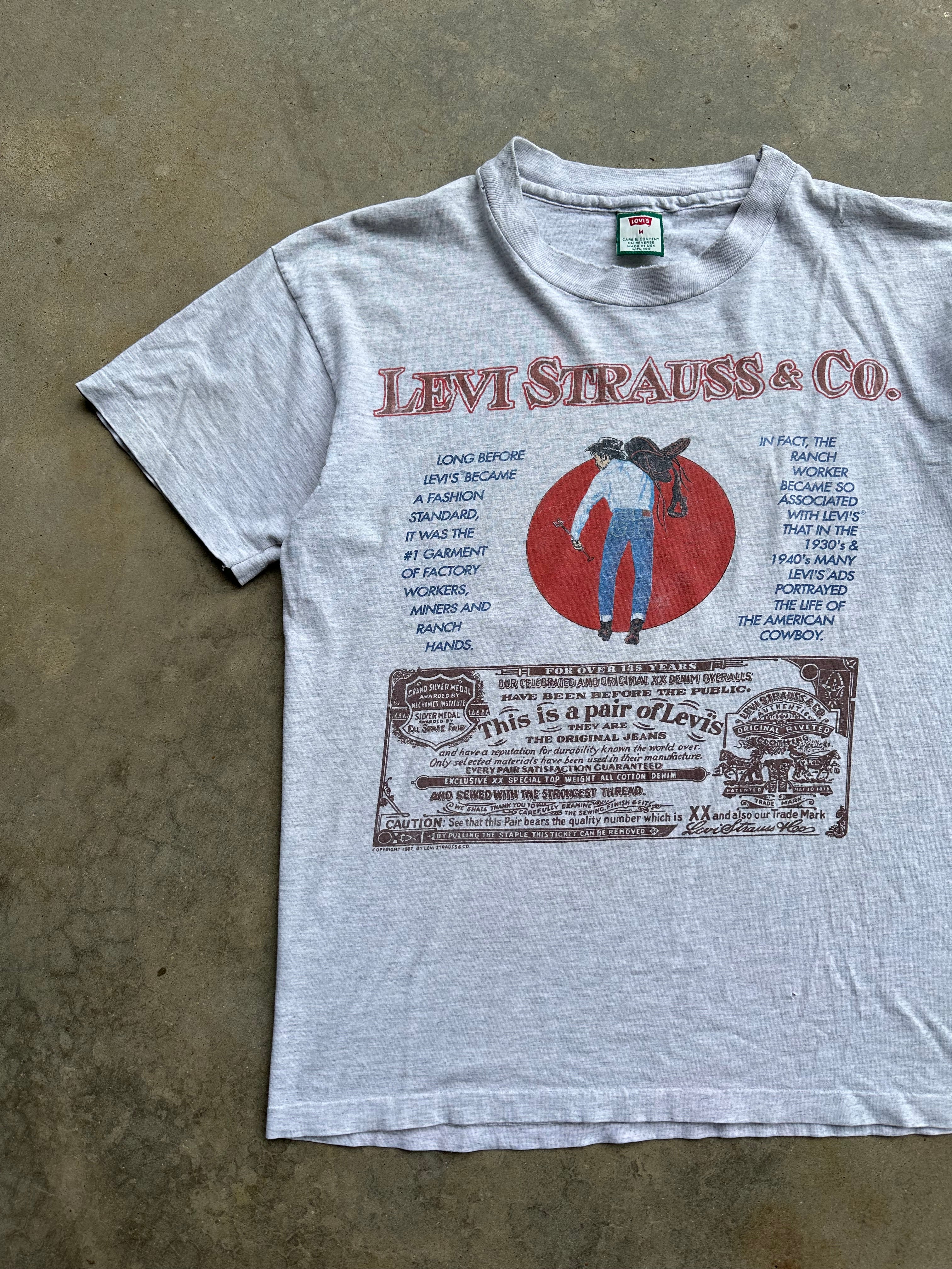 1990s Distressed Levi Strauss & Co. Ranch Worker T-Shirt (M)