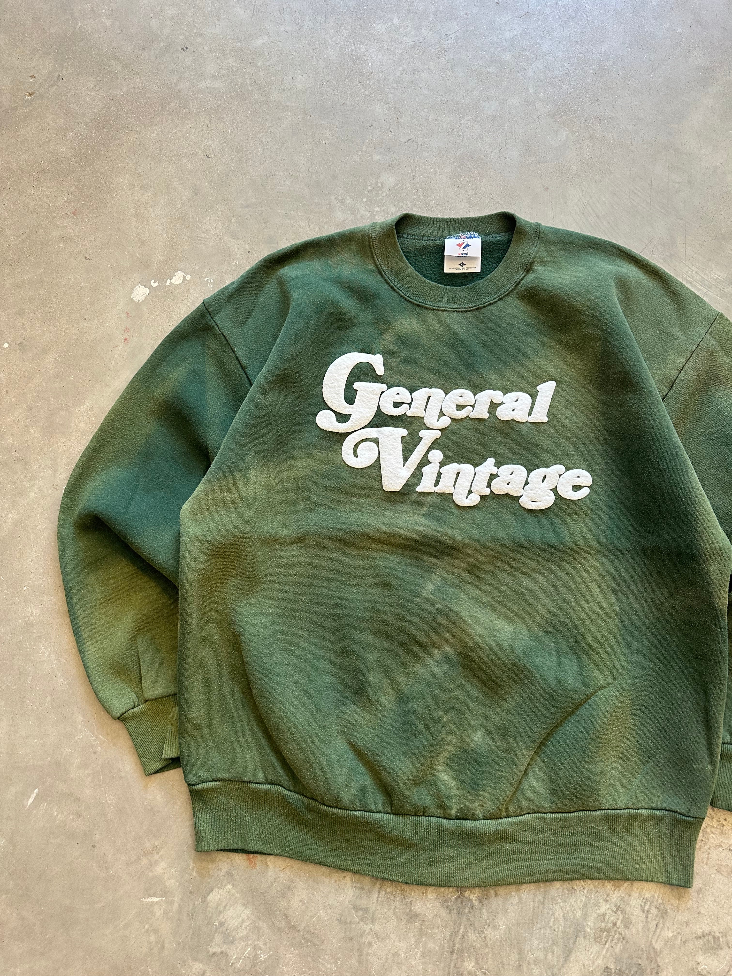 General Vintage Puff Print Crewneck (XL)