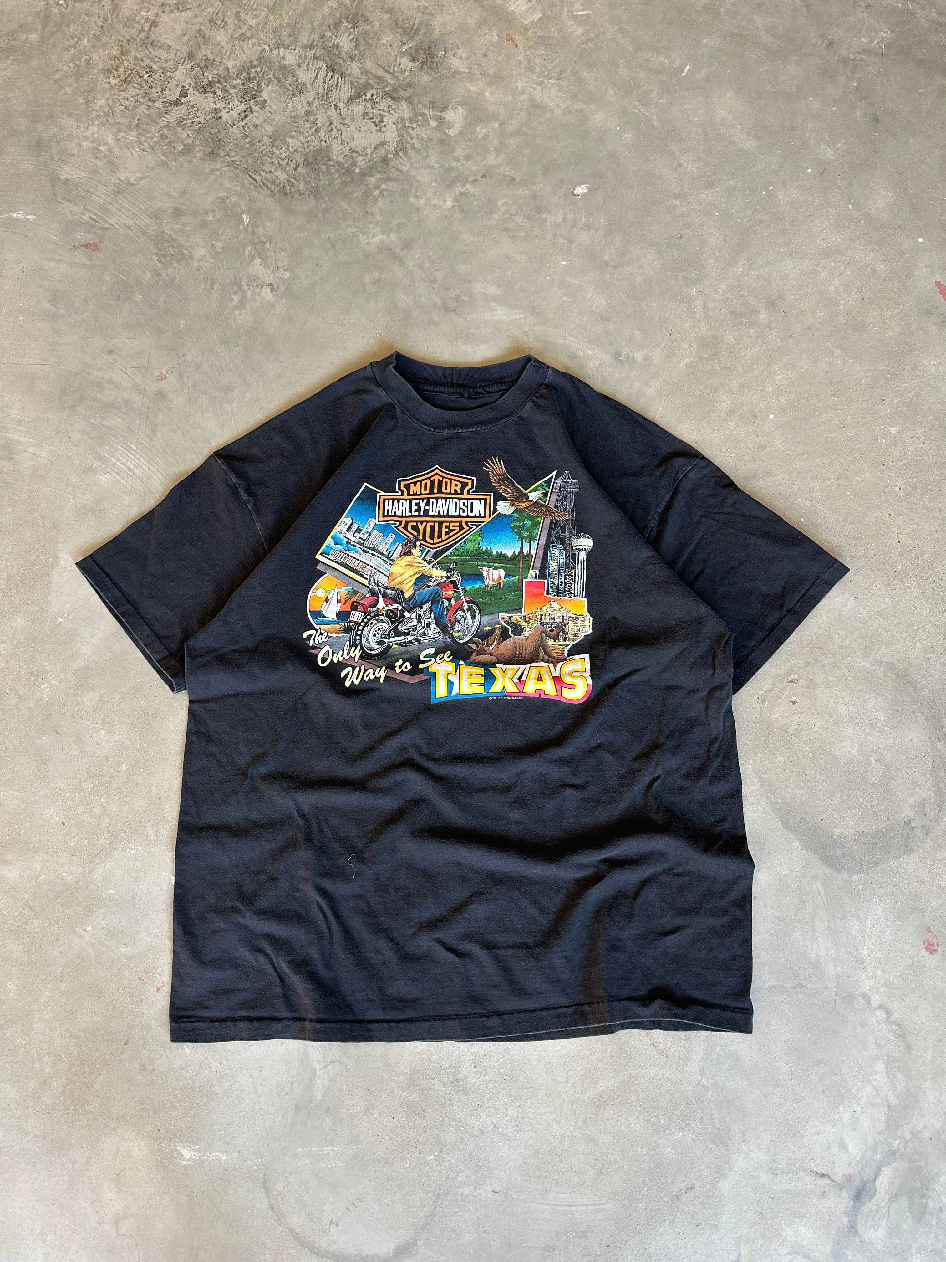 1991 Harley Davidson Longview Texas T-Shirt (2XL)