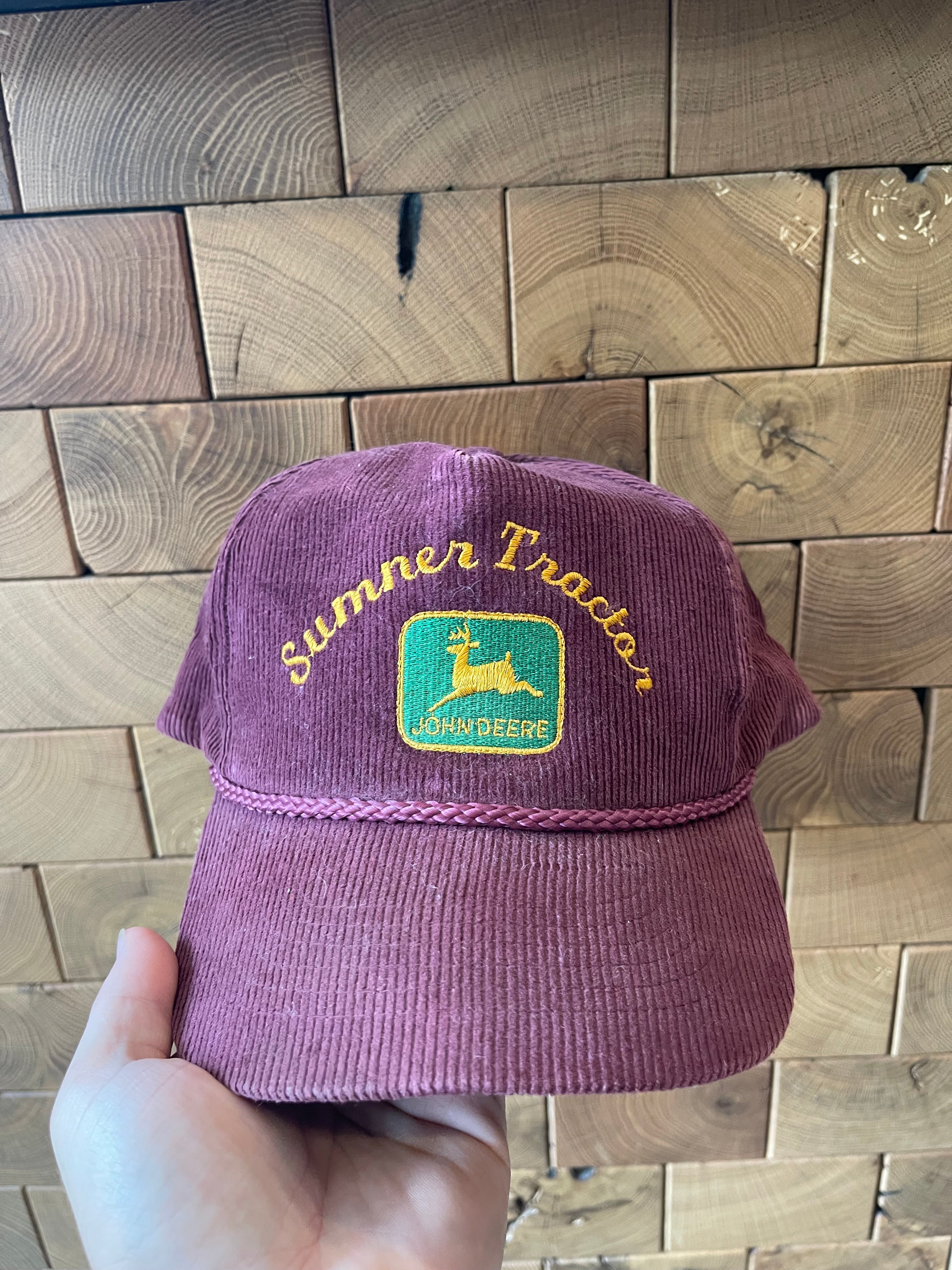 Vintage Sumner Tractor John Deere Corduroy Hat