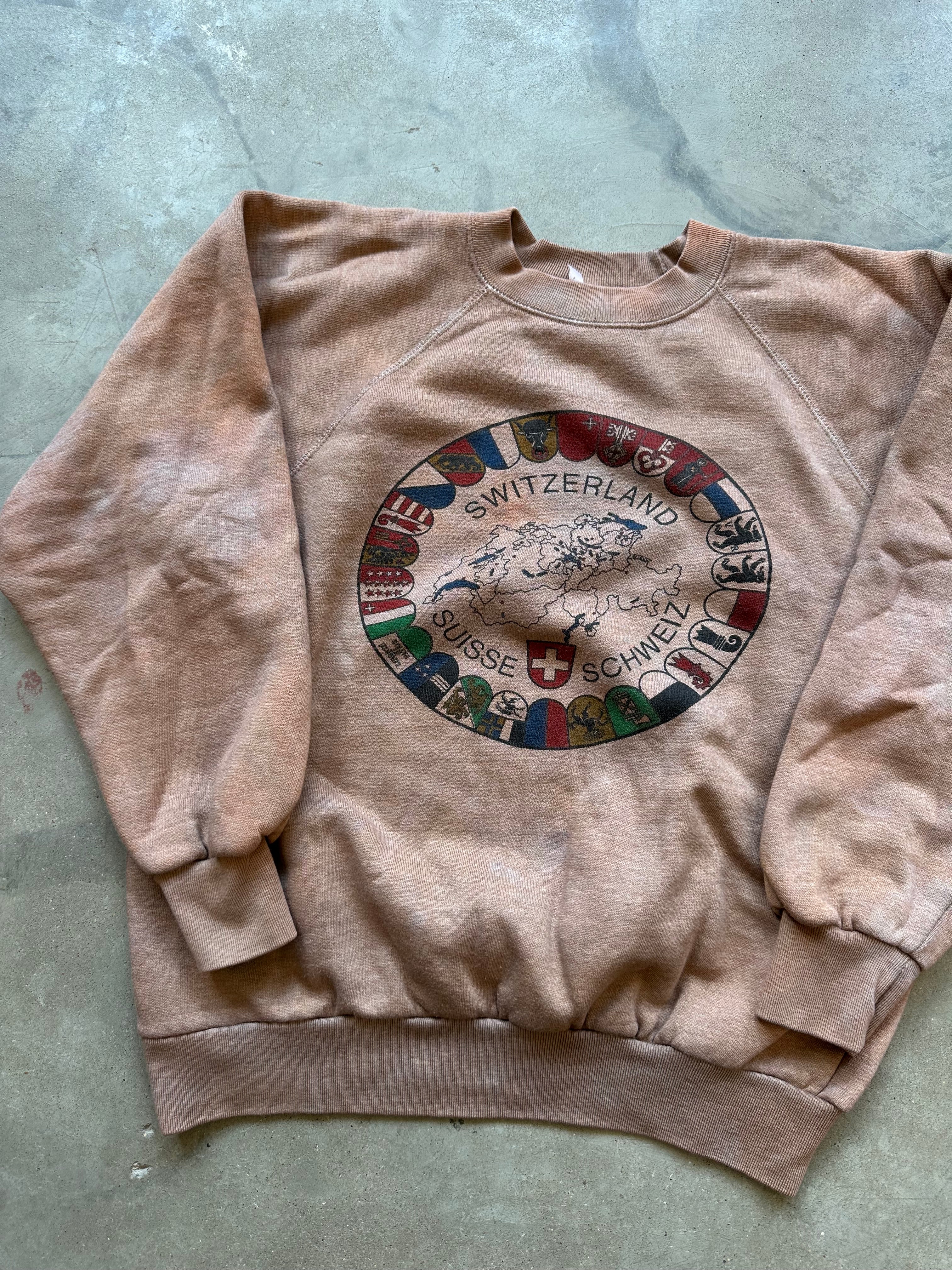 Vintage Overdyed Switzerland Crewneck (M)