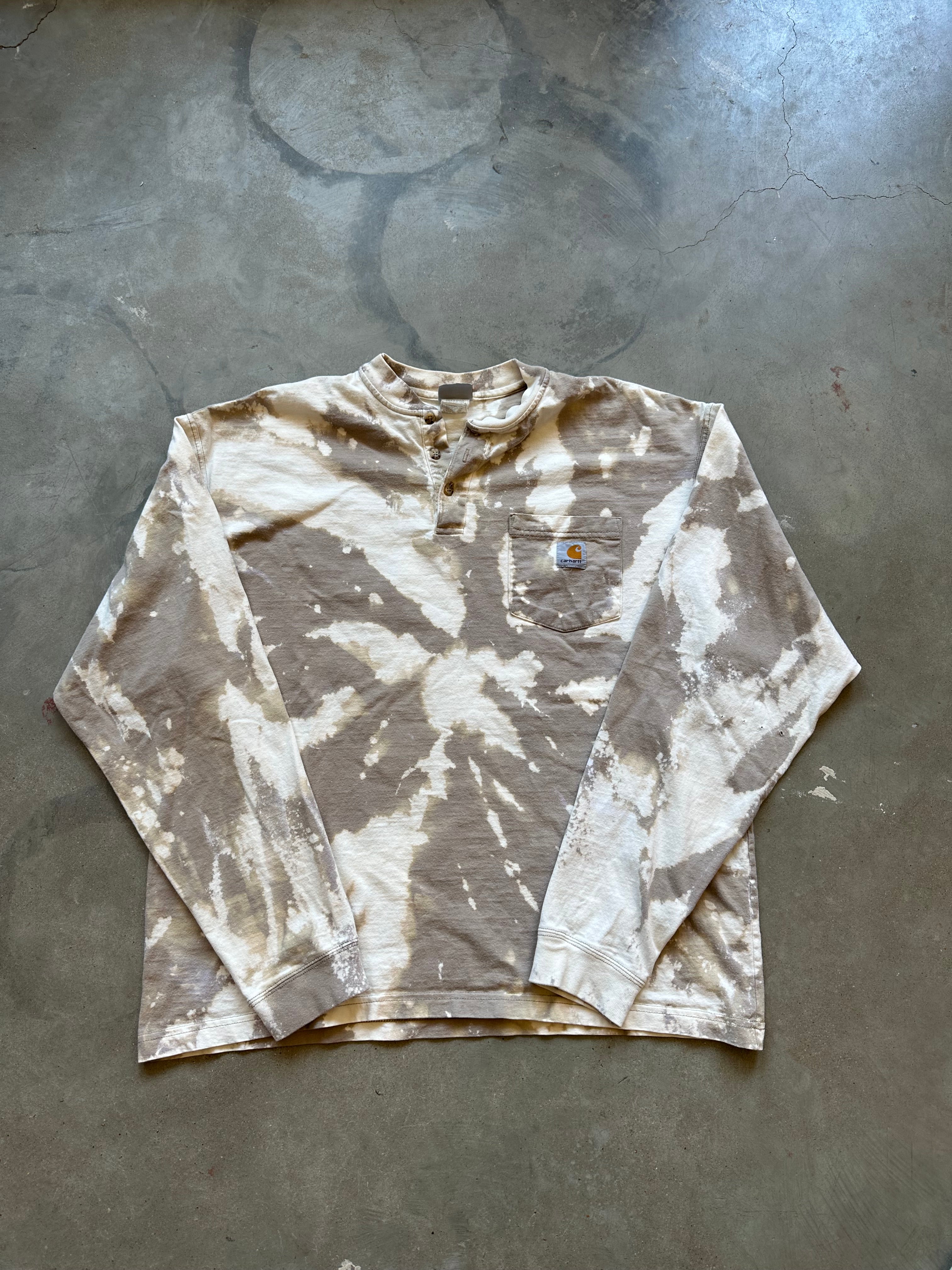 Y2K Sunbleached Carhartt Henley T-Shirt (L)
