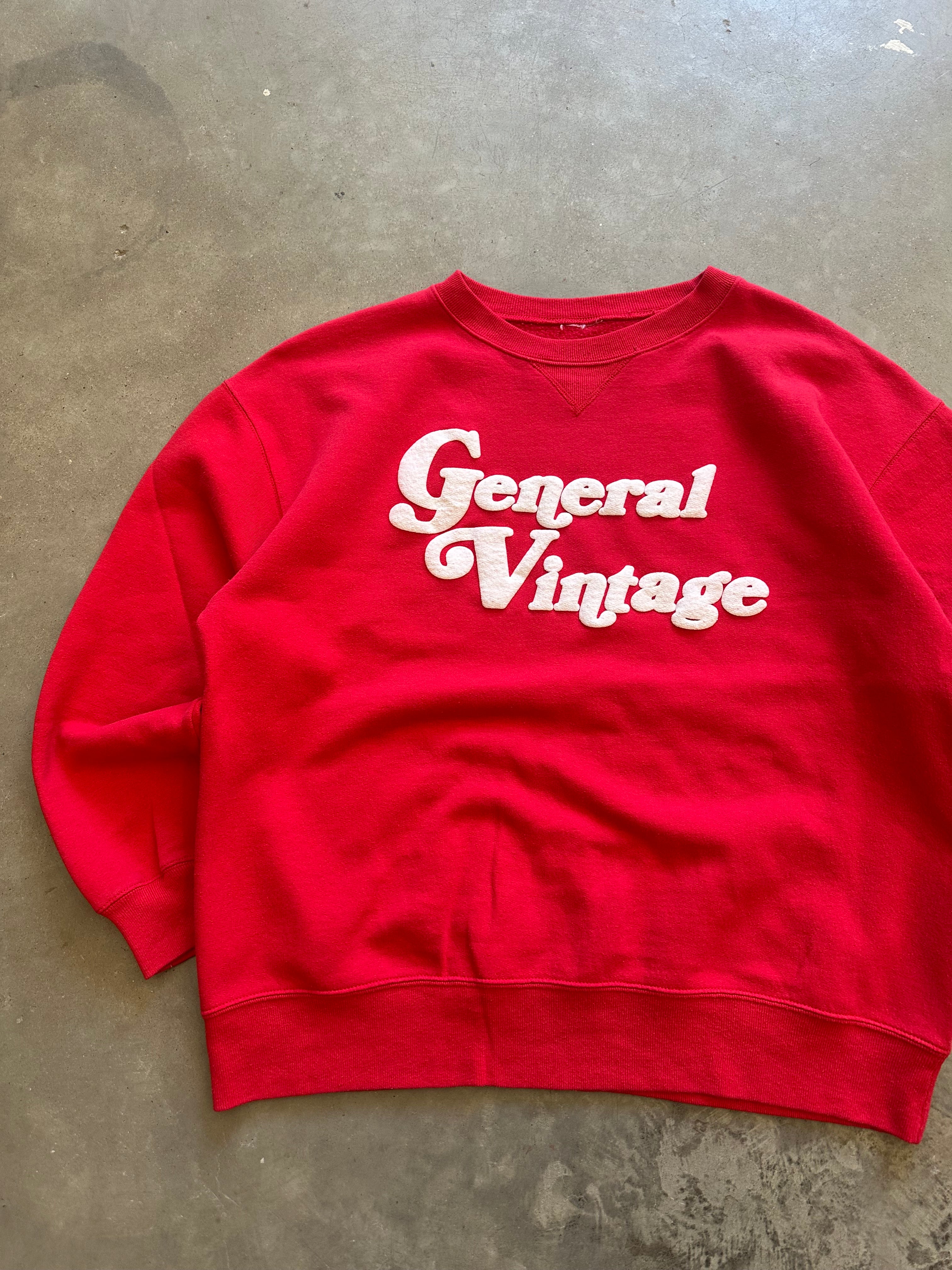 General Vintage Puff Print Crewneck (L)