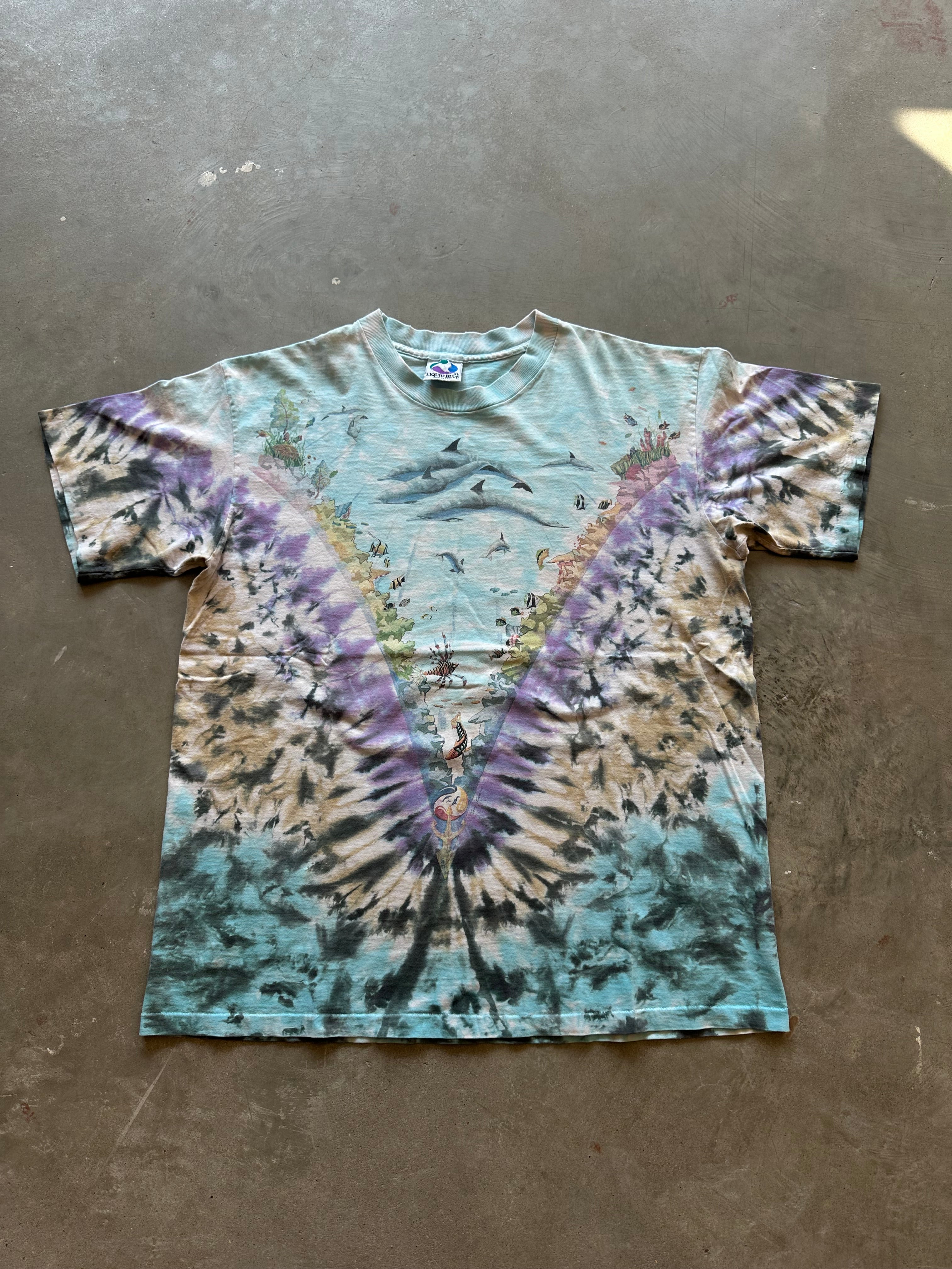 1990’s Liquid Blue Tiedye T-Shirt (L)