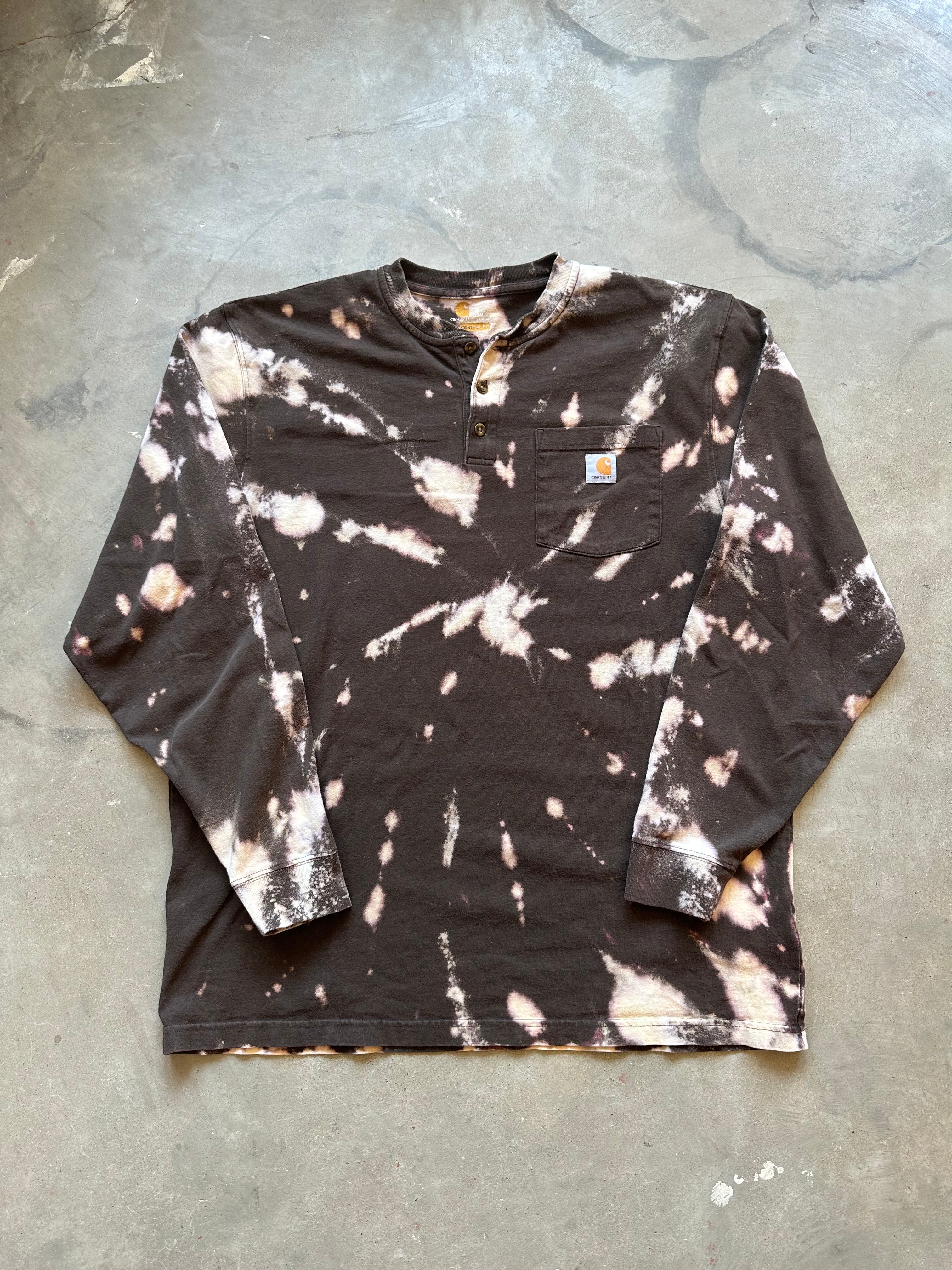 Y2K Carhartt Bleached Henley Shirt (L)