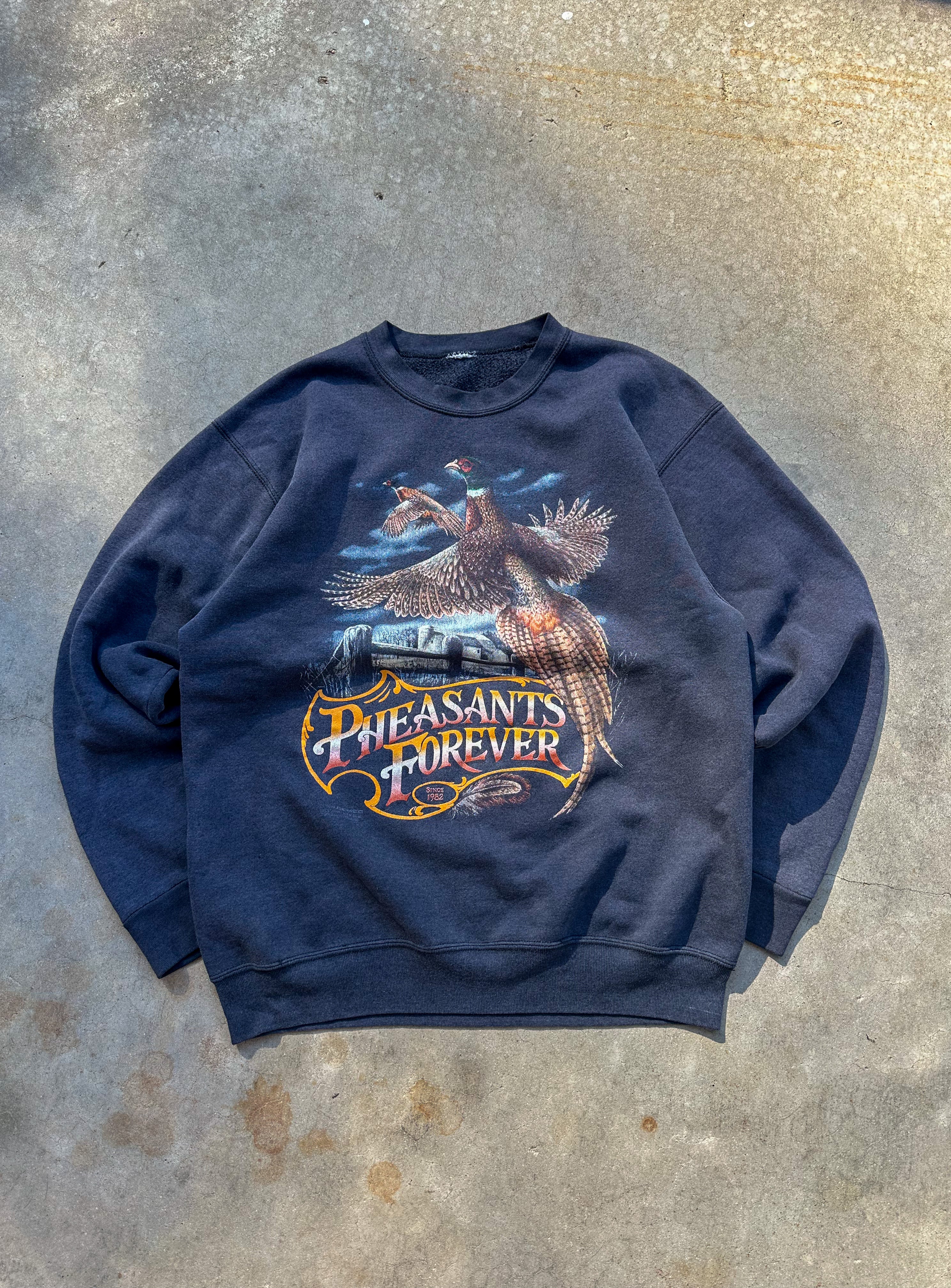 1989 Pheasants Forever 3-D Emblem Crewneck (L)