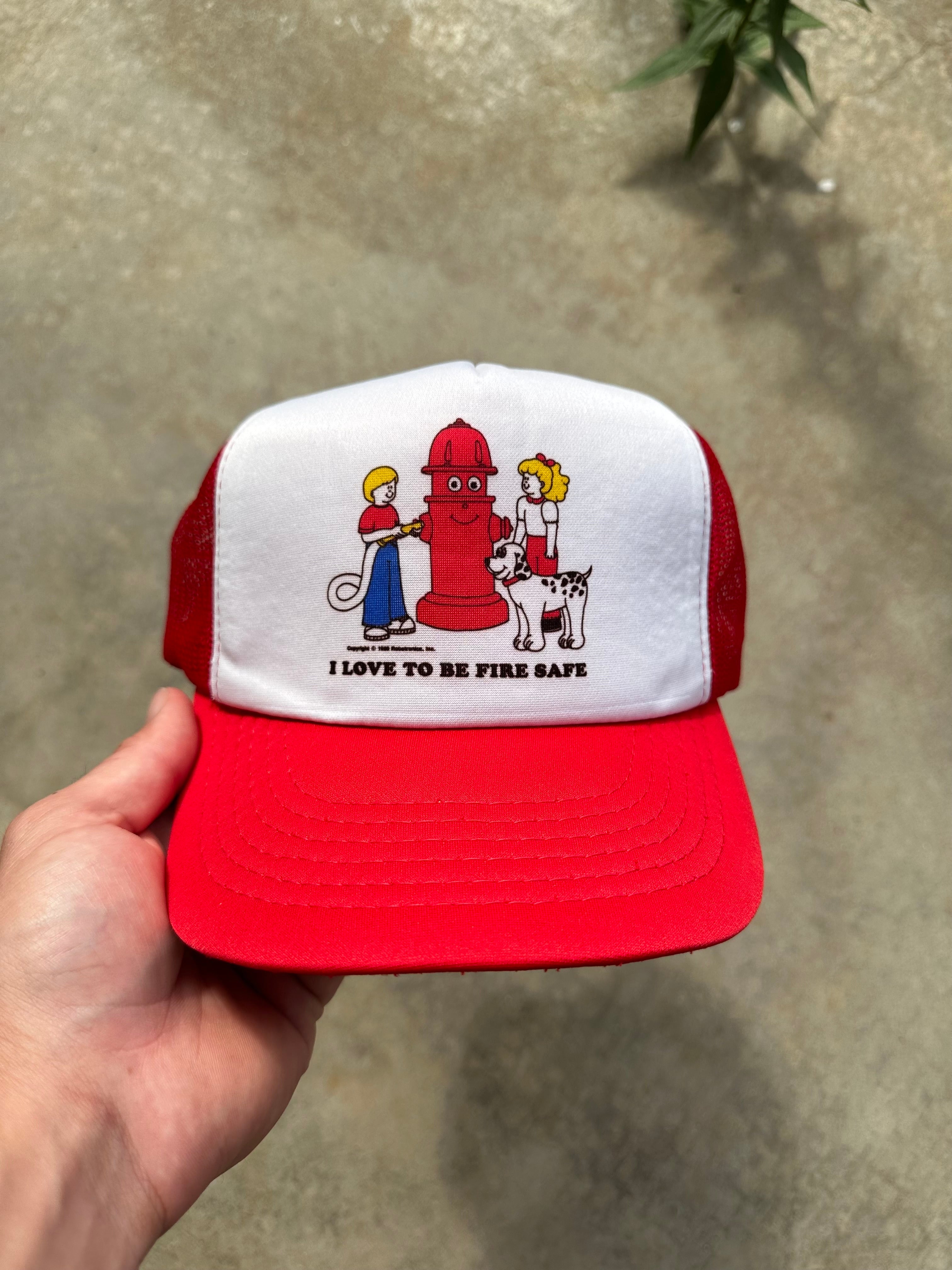 1990s I Love to be Fire Safe Trucker Hat