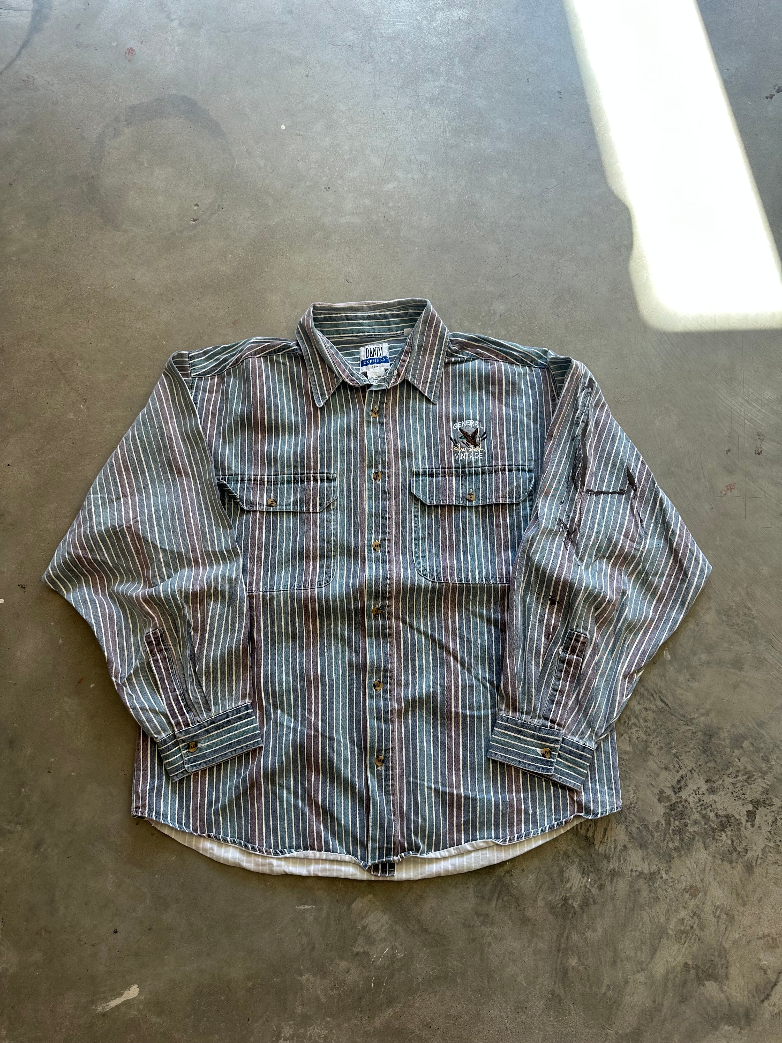 General Vintage Duck Logo Button-Up Shirt (L)