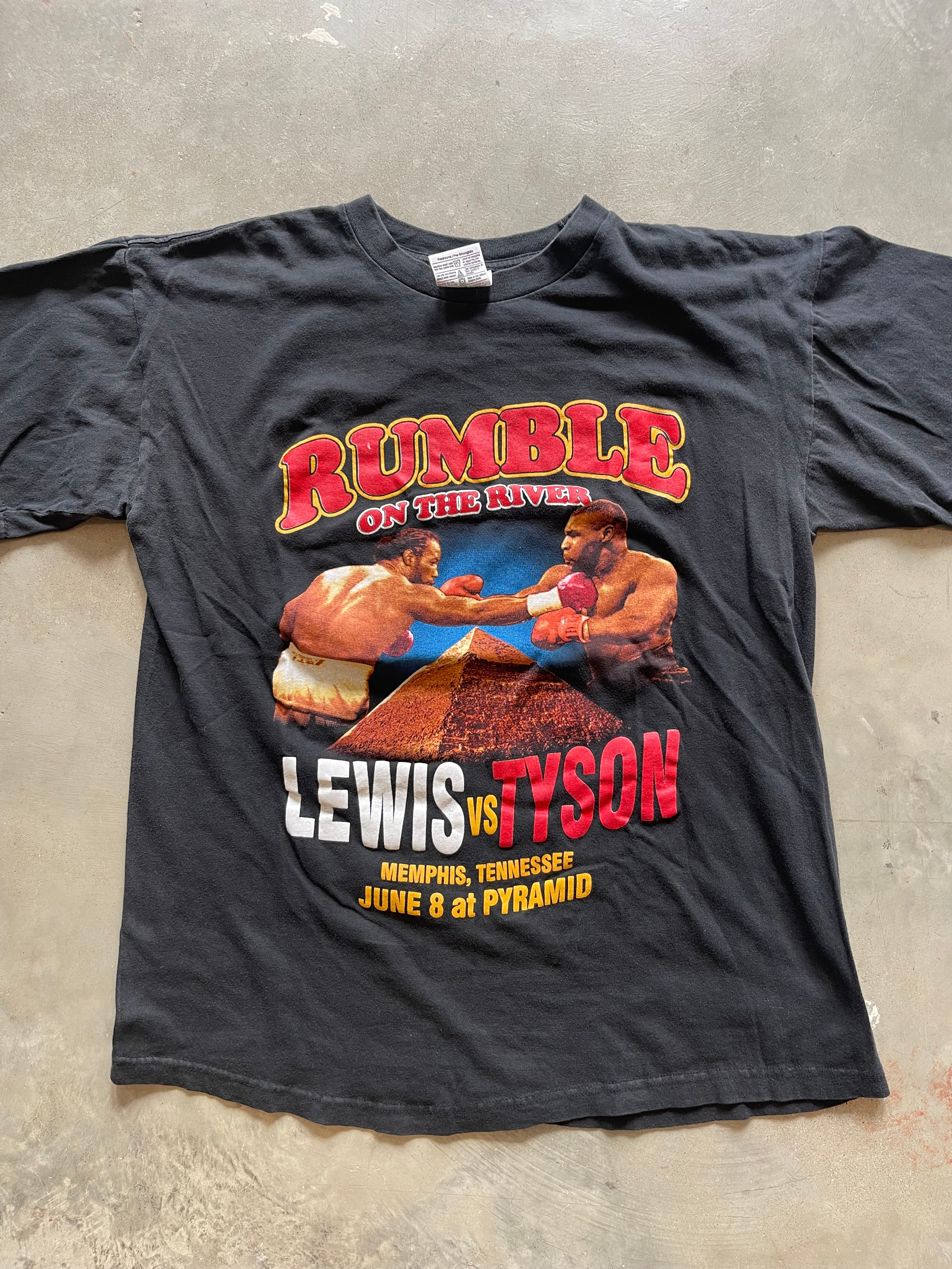 Vintage Rumble on The River Tyson VS. Lewis Fight T-Shirt (L)
