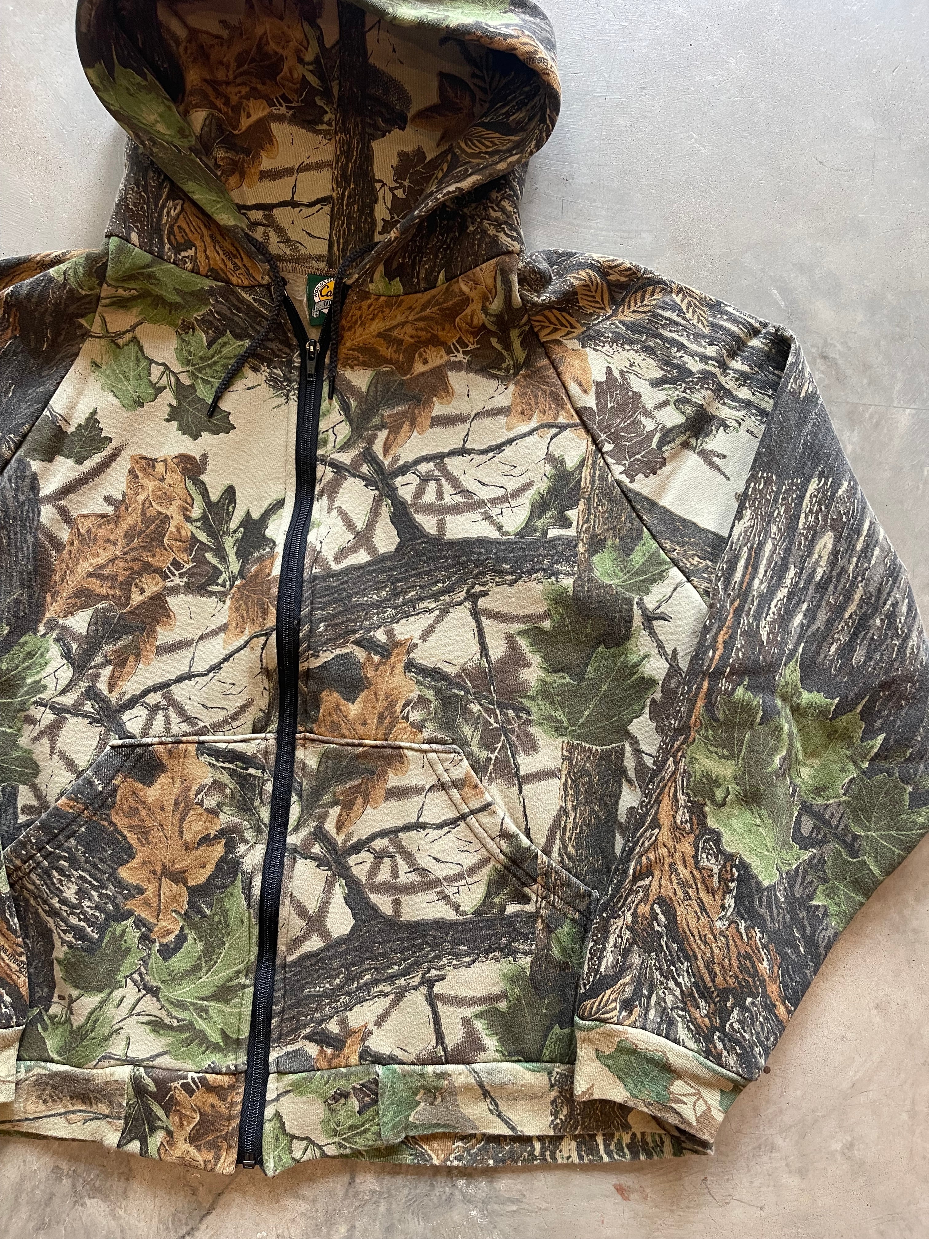 Vintage Realtree Camo Zip-Up Hoodie (XL)