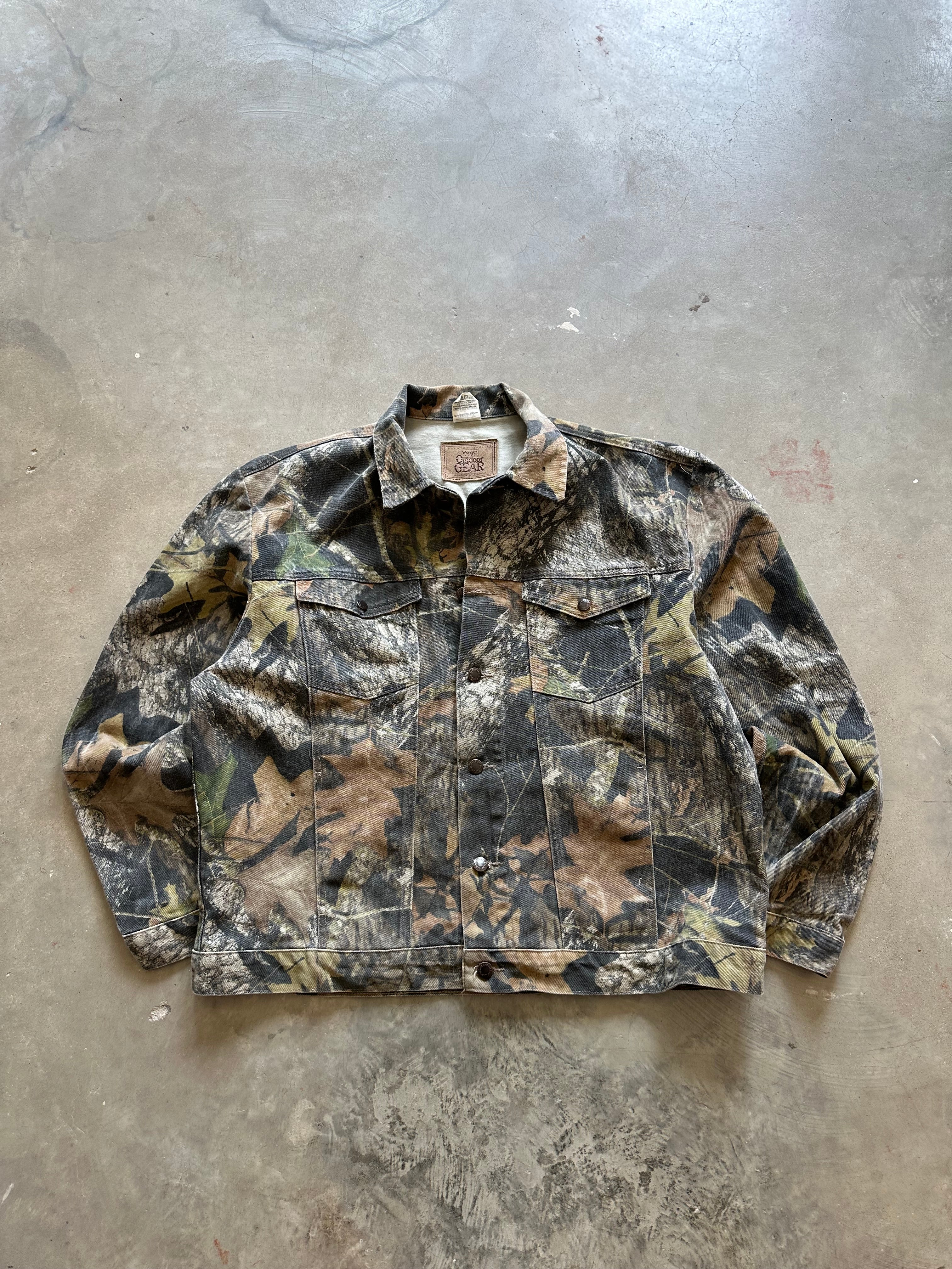 Y2K Wrangler Mossy Oak Camo Canvas Jacket (XL)