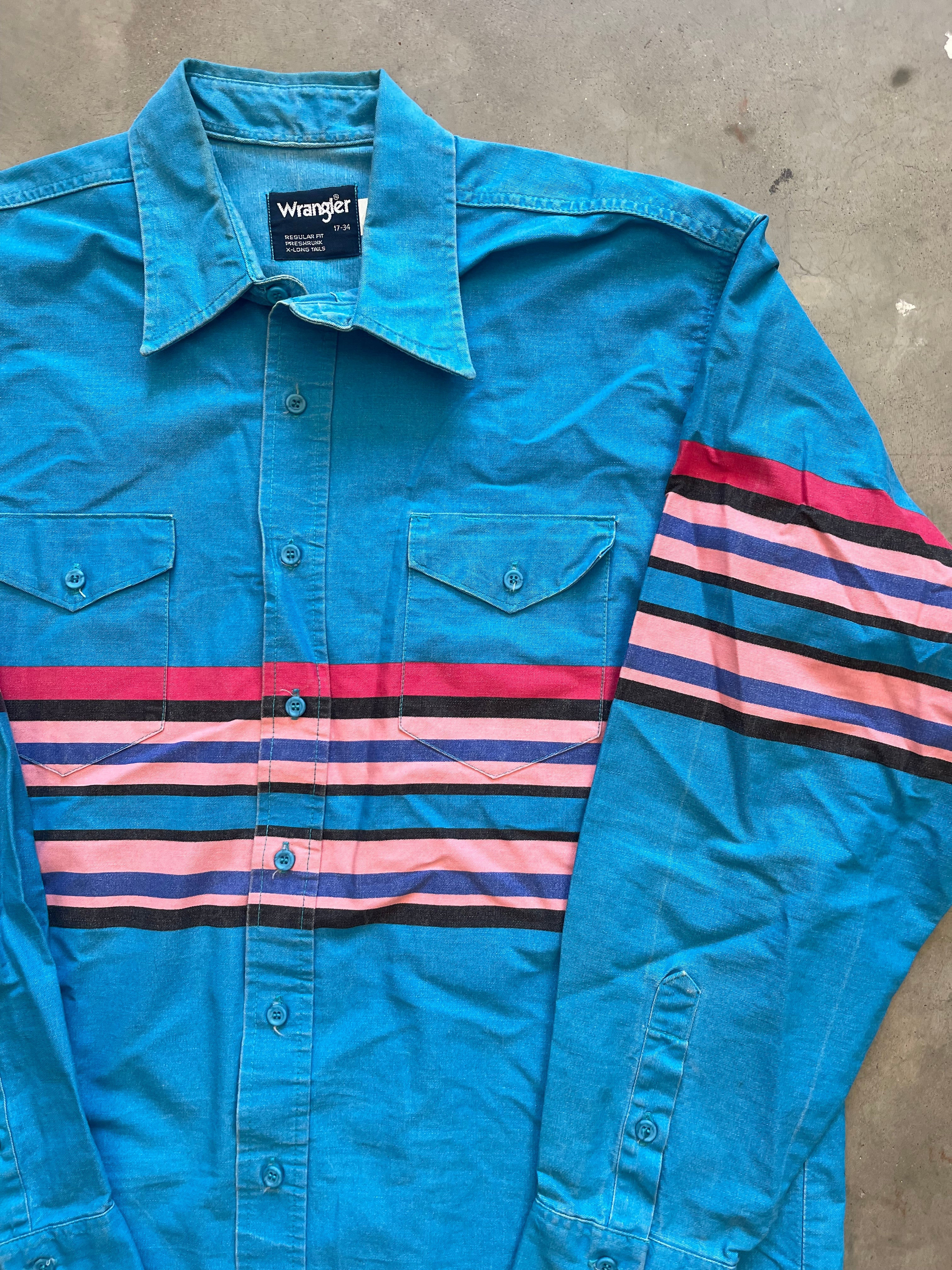 Vintage Wrangler Brush Popper Shirt (XL)
