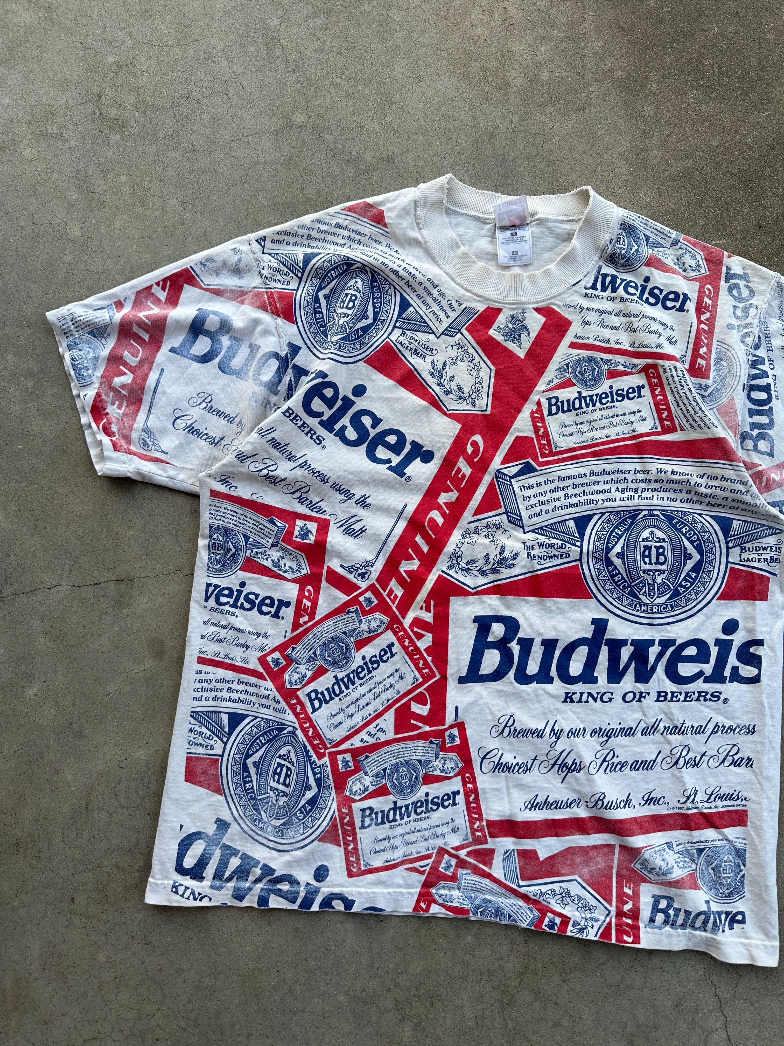 1990s Budweiser AOP T-Shirt (L)