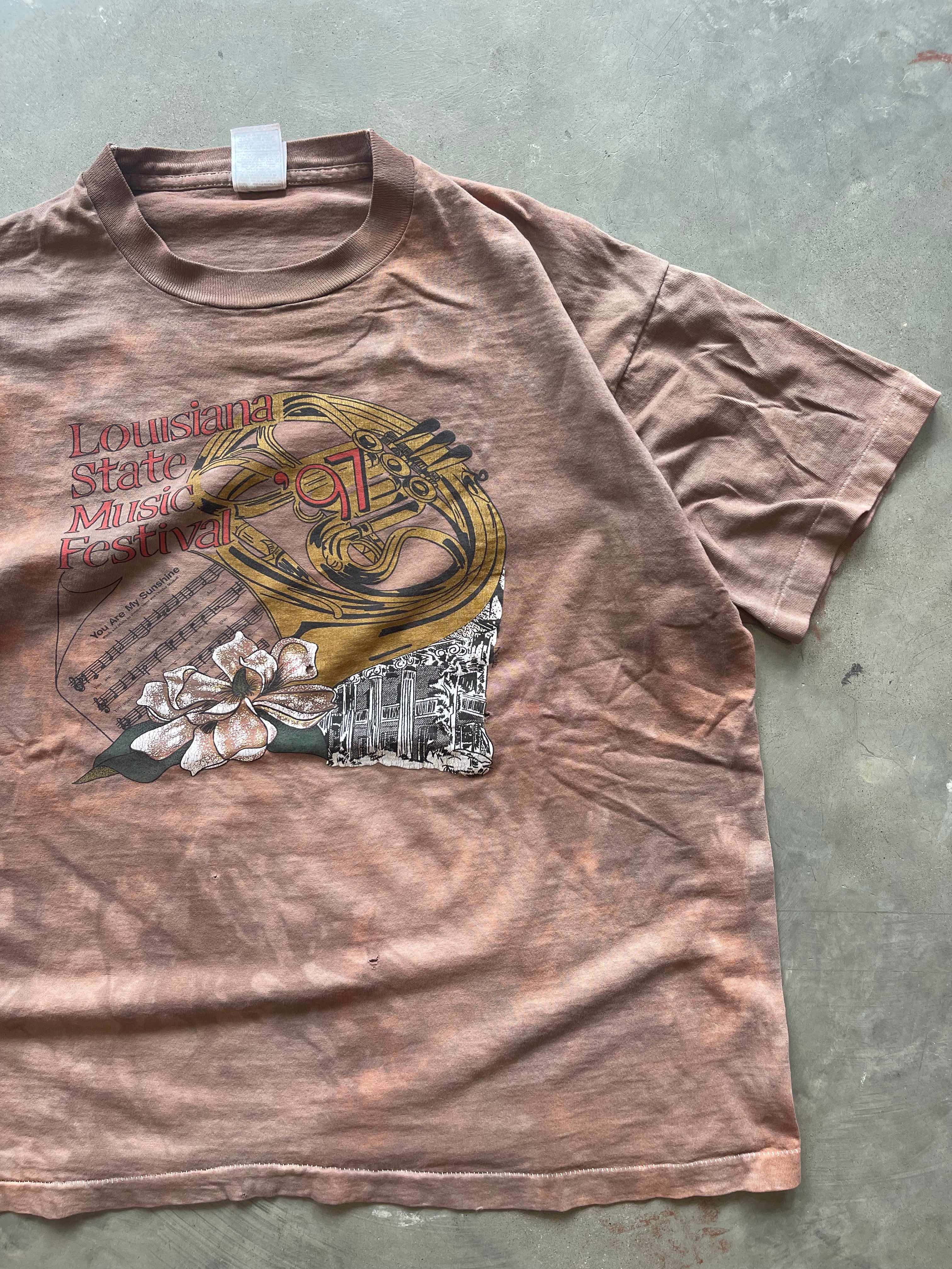 1997 Overdyed Louisiana State Music Festival T-Shirt (2XL)