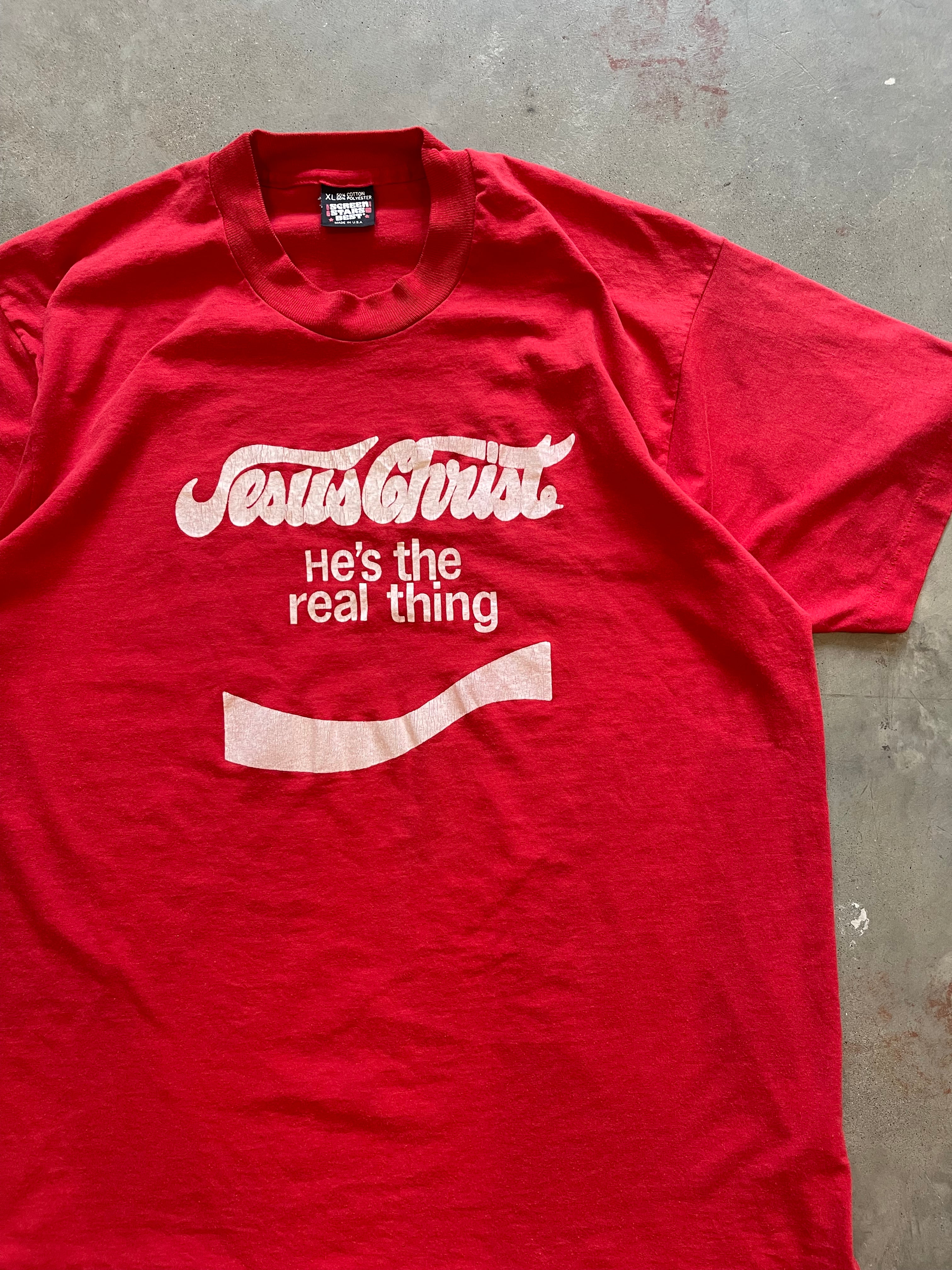 Vintage Jesus Christ He’s The Real Thing T-Shirt (L)