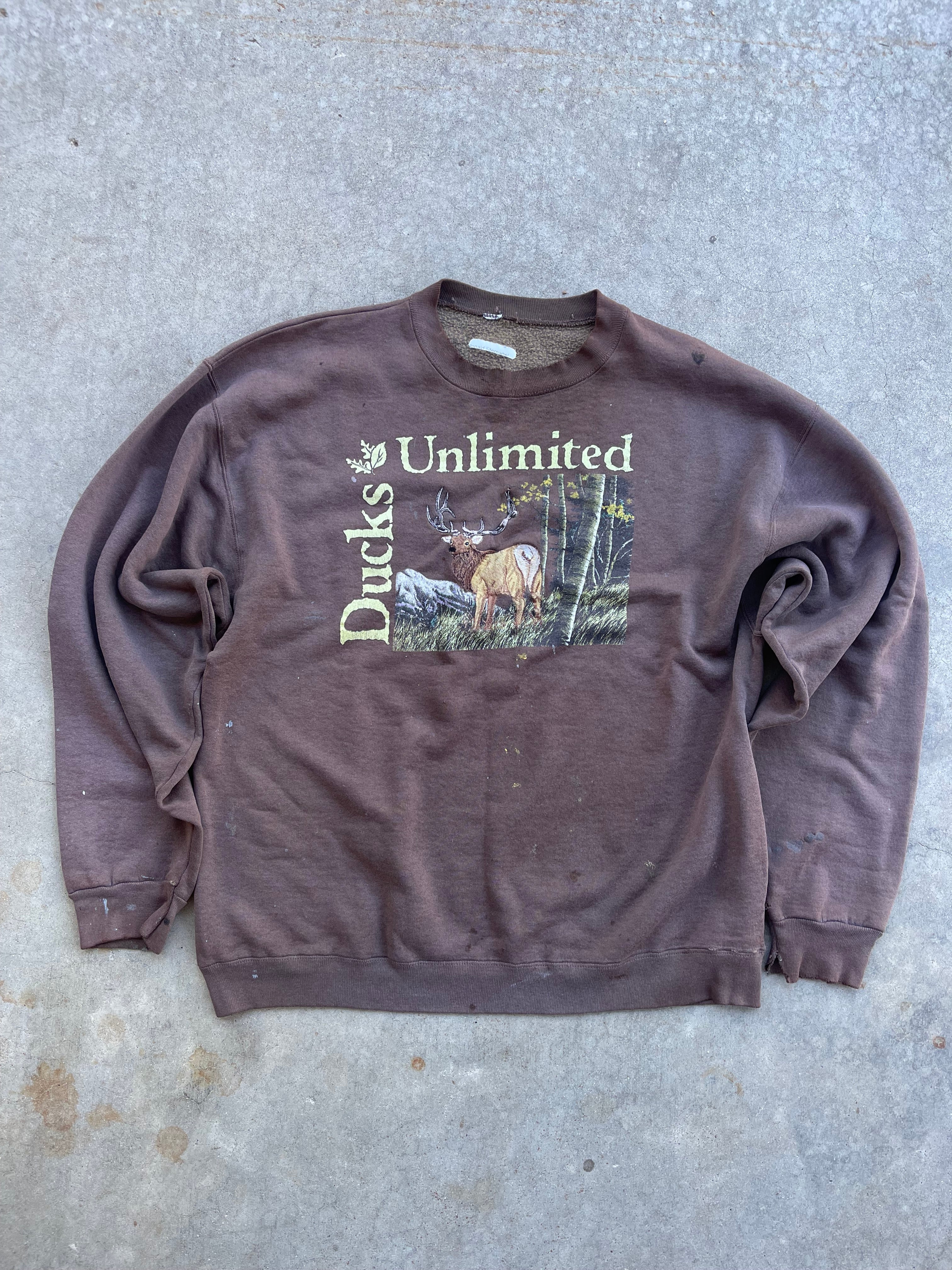 Vintage Thrashed Ducks Unlimited Crewneck (L)