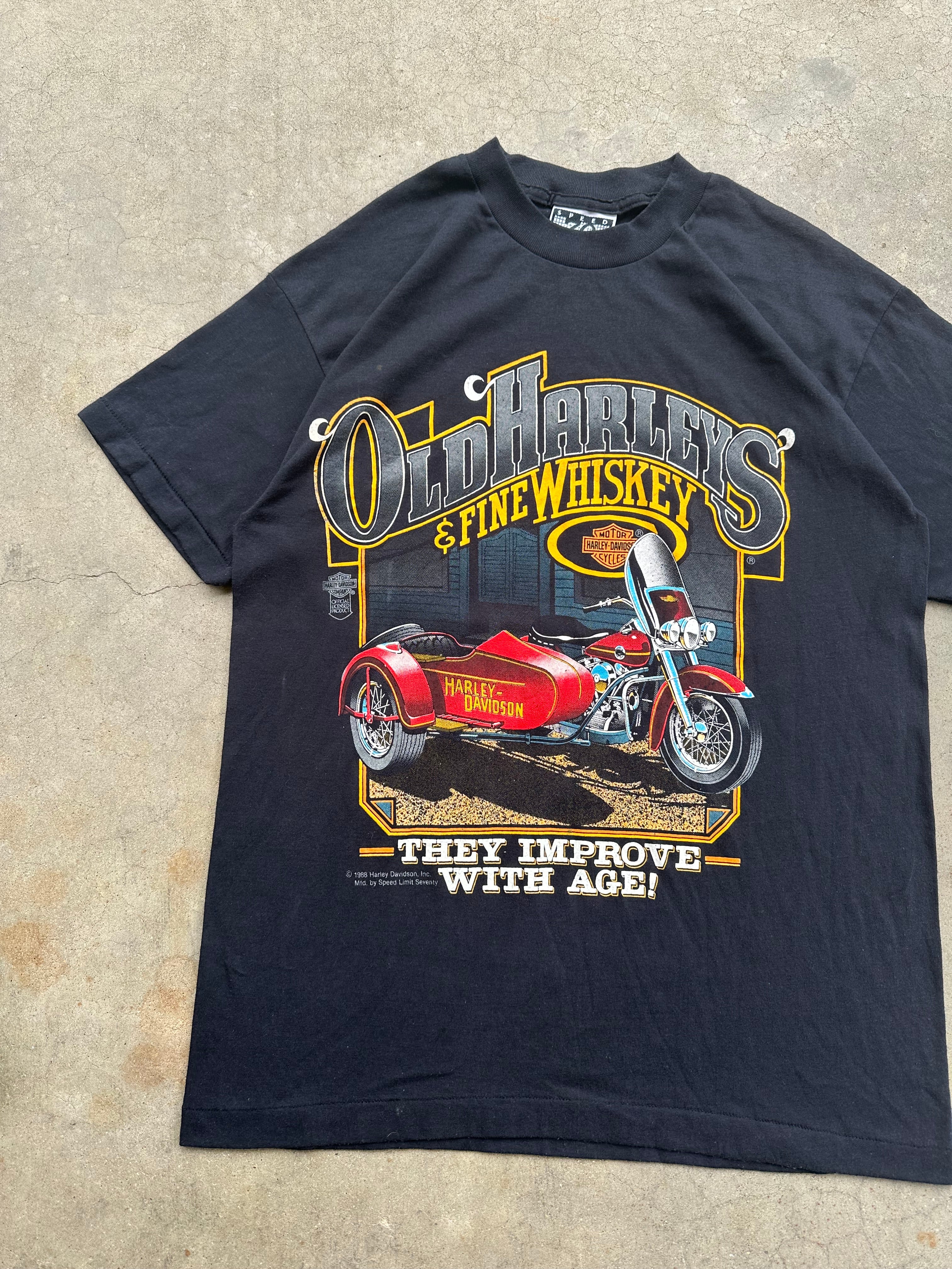 1988 Harley Davidson Old Harley’s & Fine Whiskey T-Shirt (M)