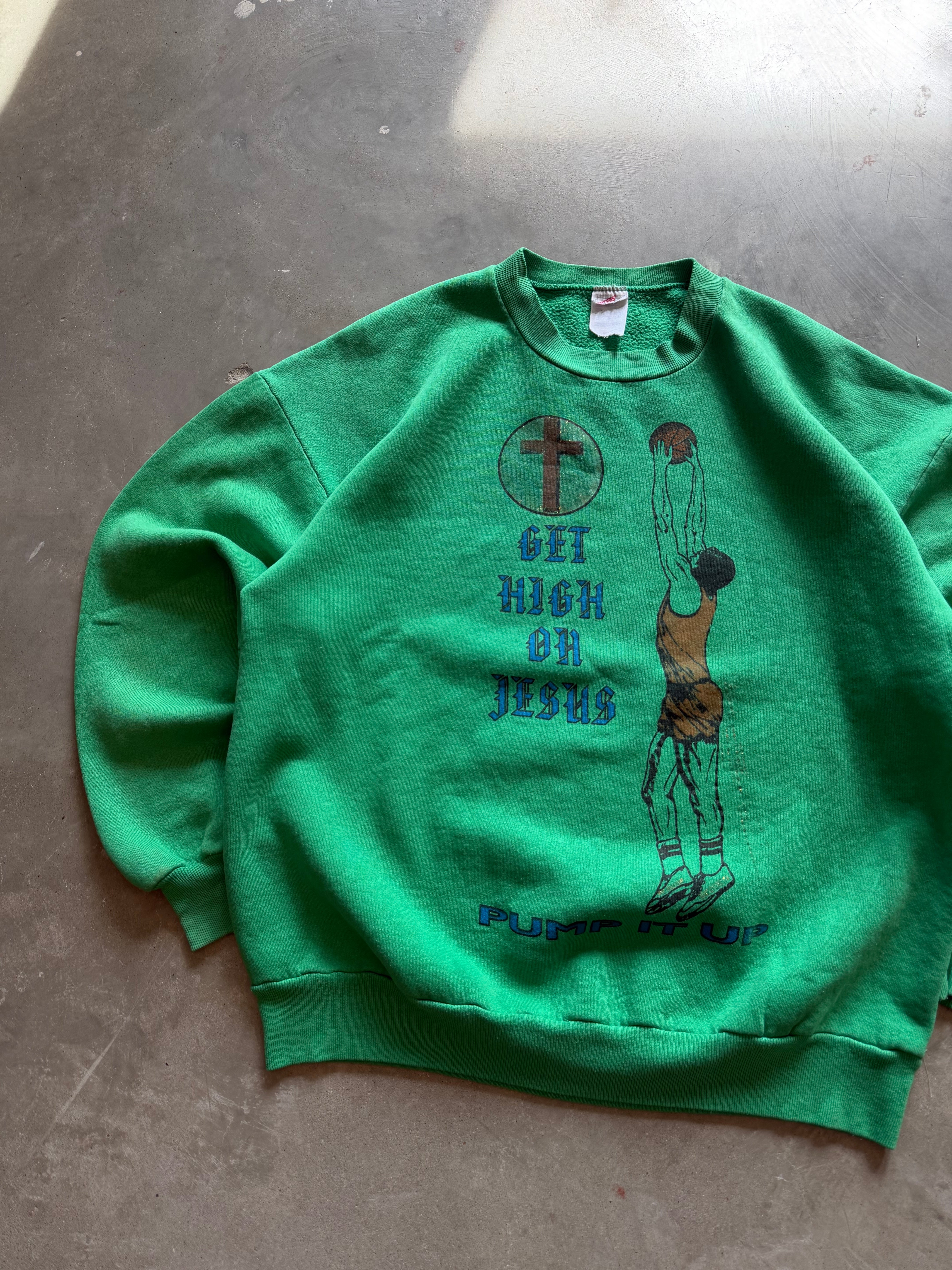 1990’s Get High On Jesus Basketball Crewneck (L)