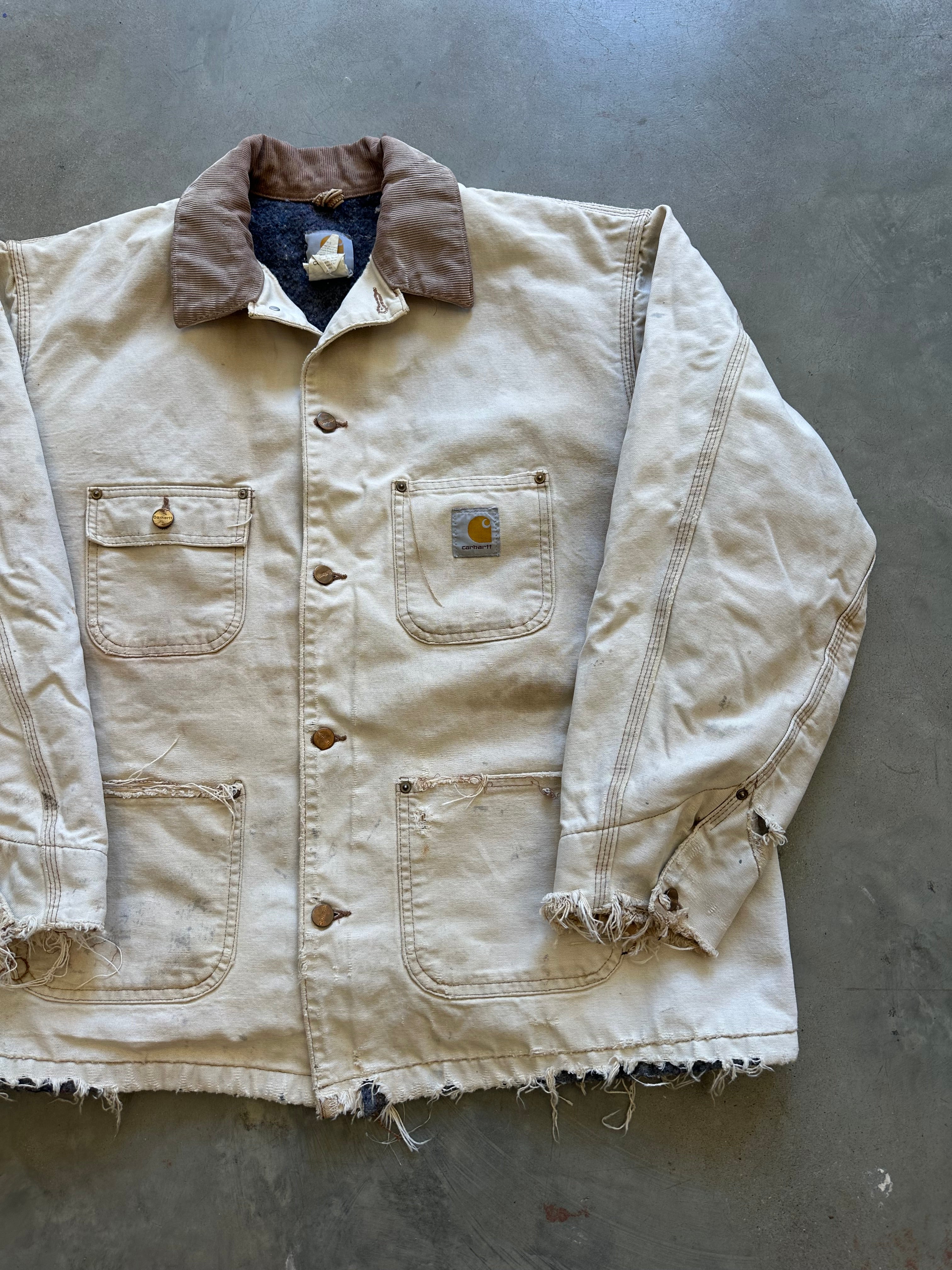 Vintage Carhartt Thrashed Chore Jacket (2XL)